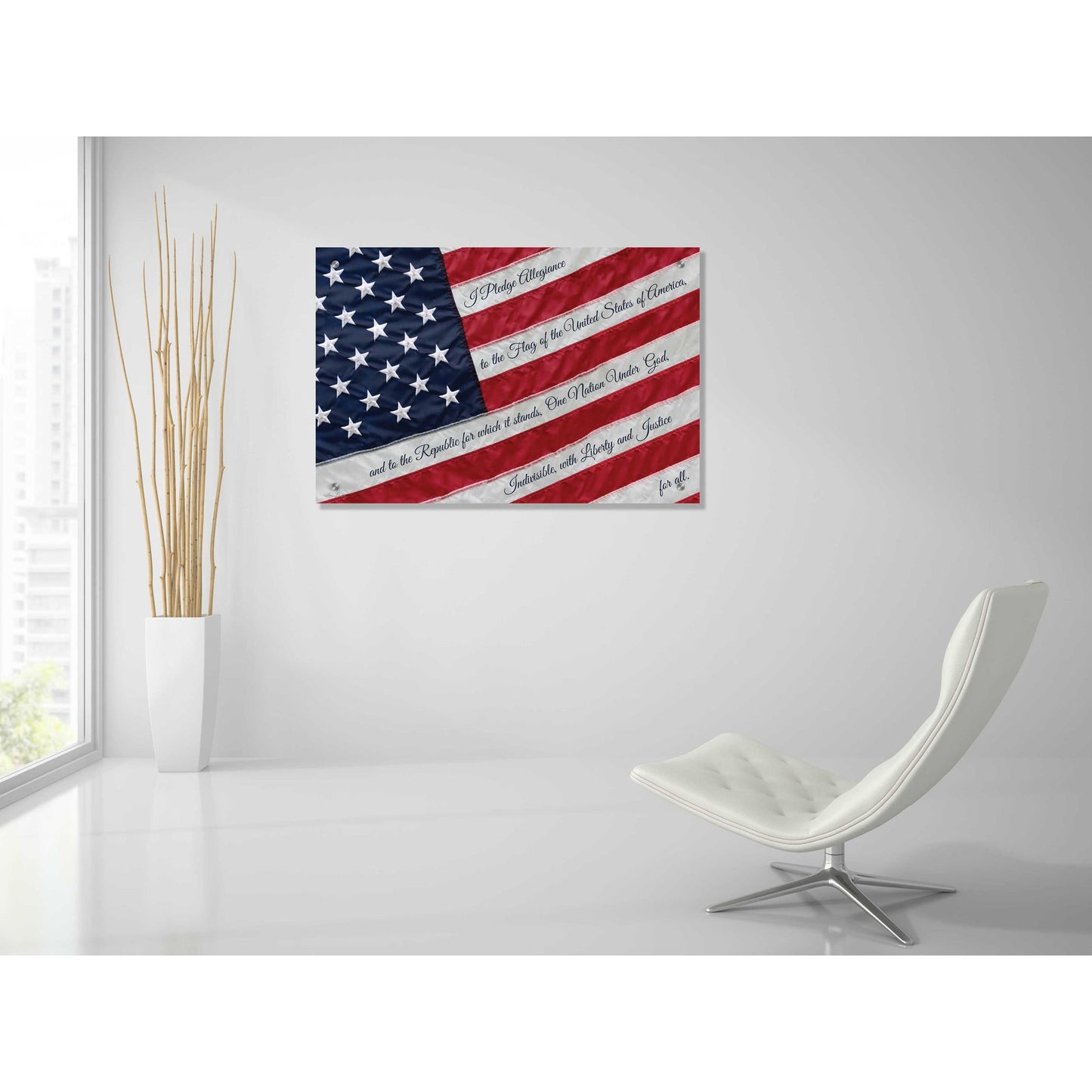 Epic Art 'I Pledge Allegiance II' by Lori Deiter, Acrylic Glass Wall Art,36x24