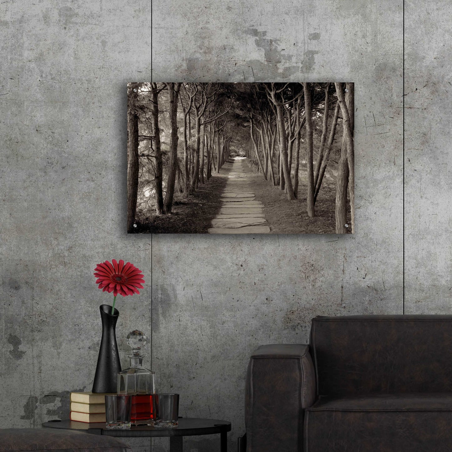 Epic Art 'Banc de Jardin 75' by Alan Blaustein Acrylic Glass Wall Art,36x24