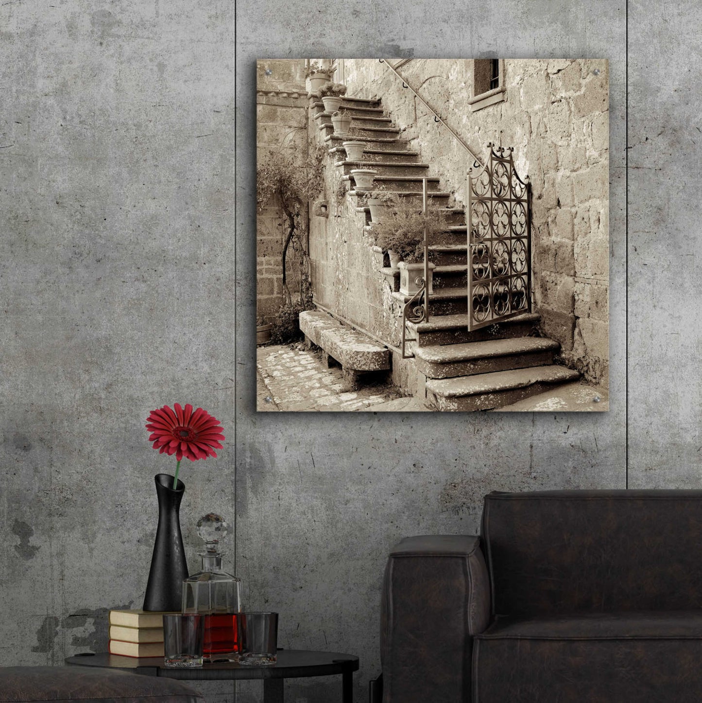 Epic Art 'Umbria Scala 1' by Alan Blaustein Acrylic Glass Wall Art,36x36