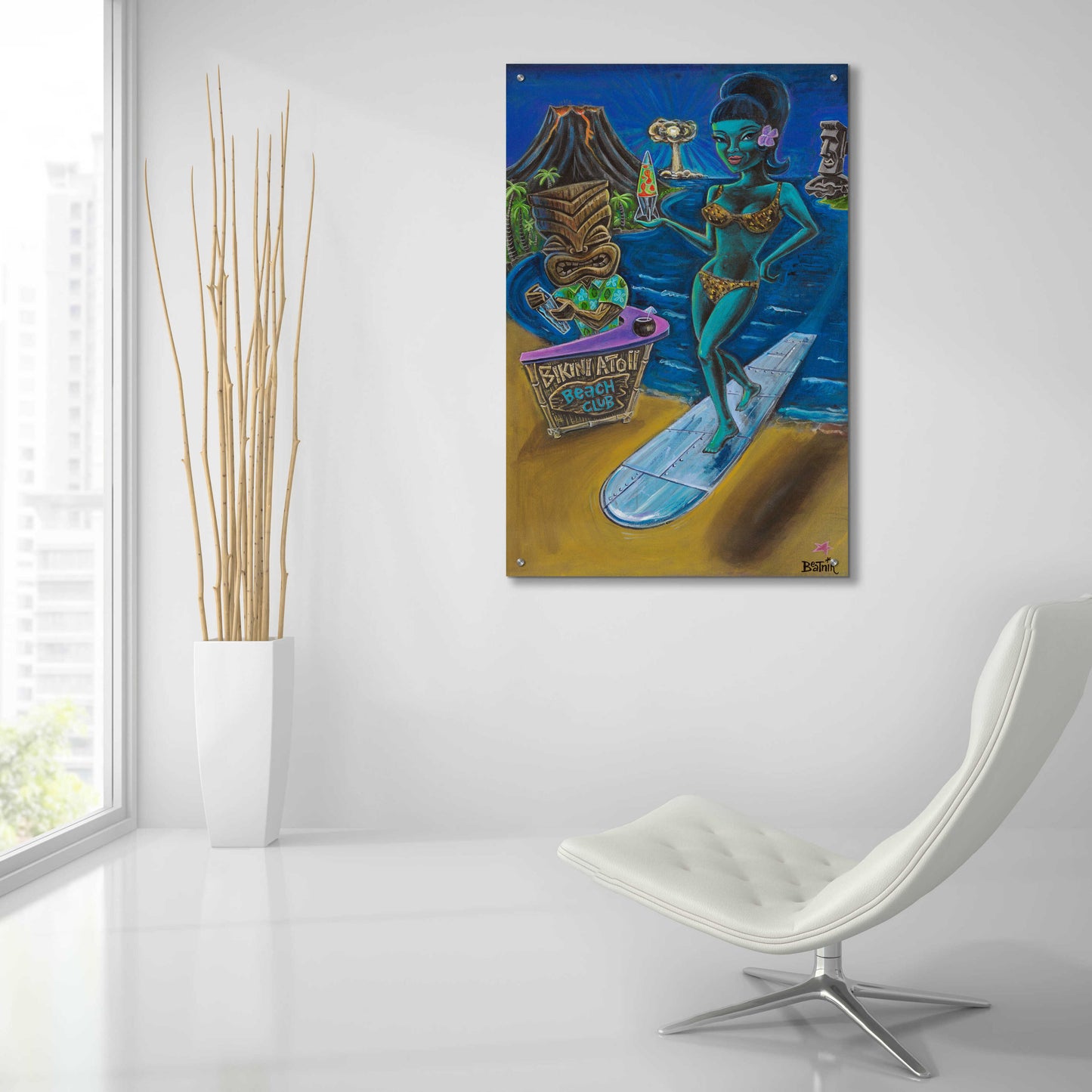 Epic Art 'She's the Bomb' by Beatnik Acrylic Glass Wall Art,24x36