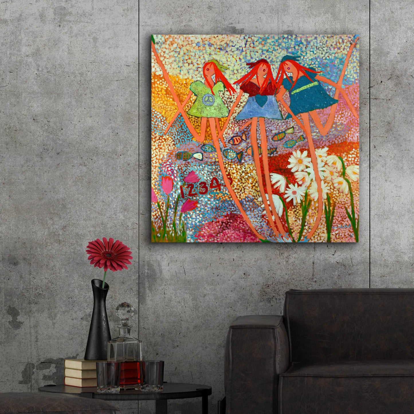 Epic Art 'Love Is All There Is' by Caroline Benchétrit Acrylic Glass Wall Art,36x36