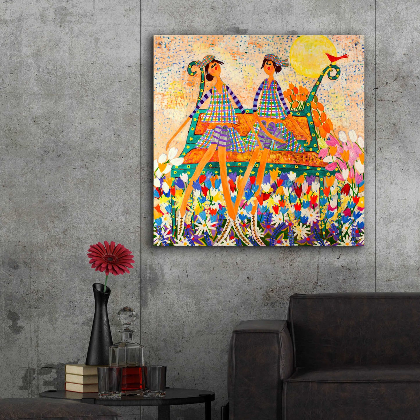 Epic Art 'The Cardinal' by Caroline Benchétrit Acrylic Glass Wall Art,36x36