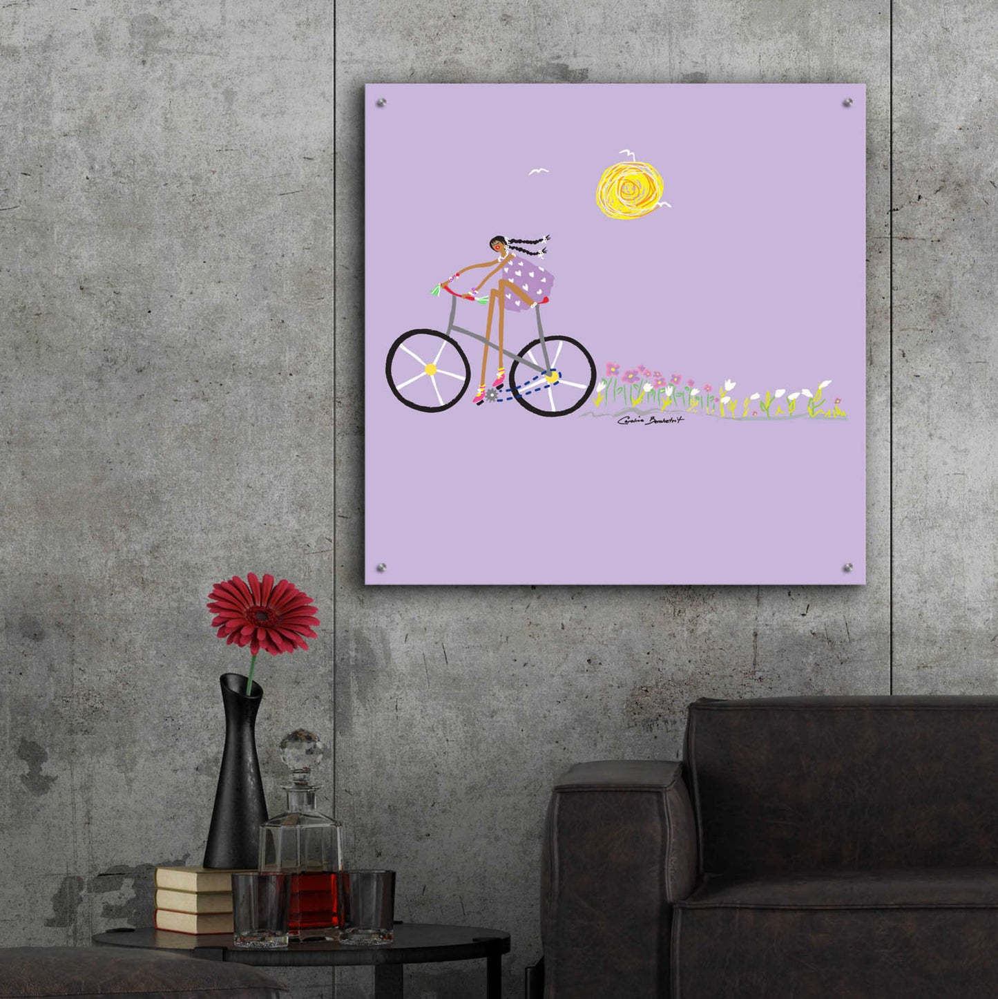 Epic Art 'Tour de Girls 2' by Caroline Benchétrit Acrylic Glass Wall Art,36x36