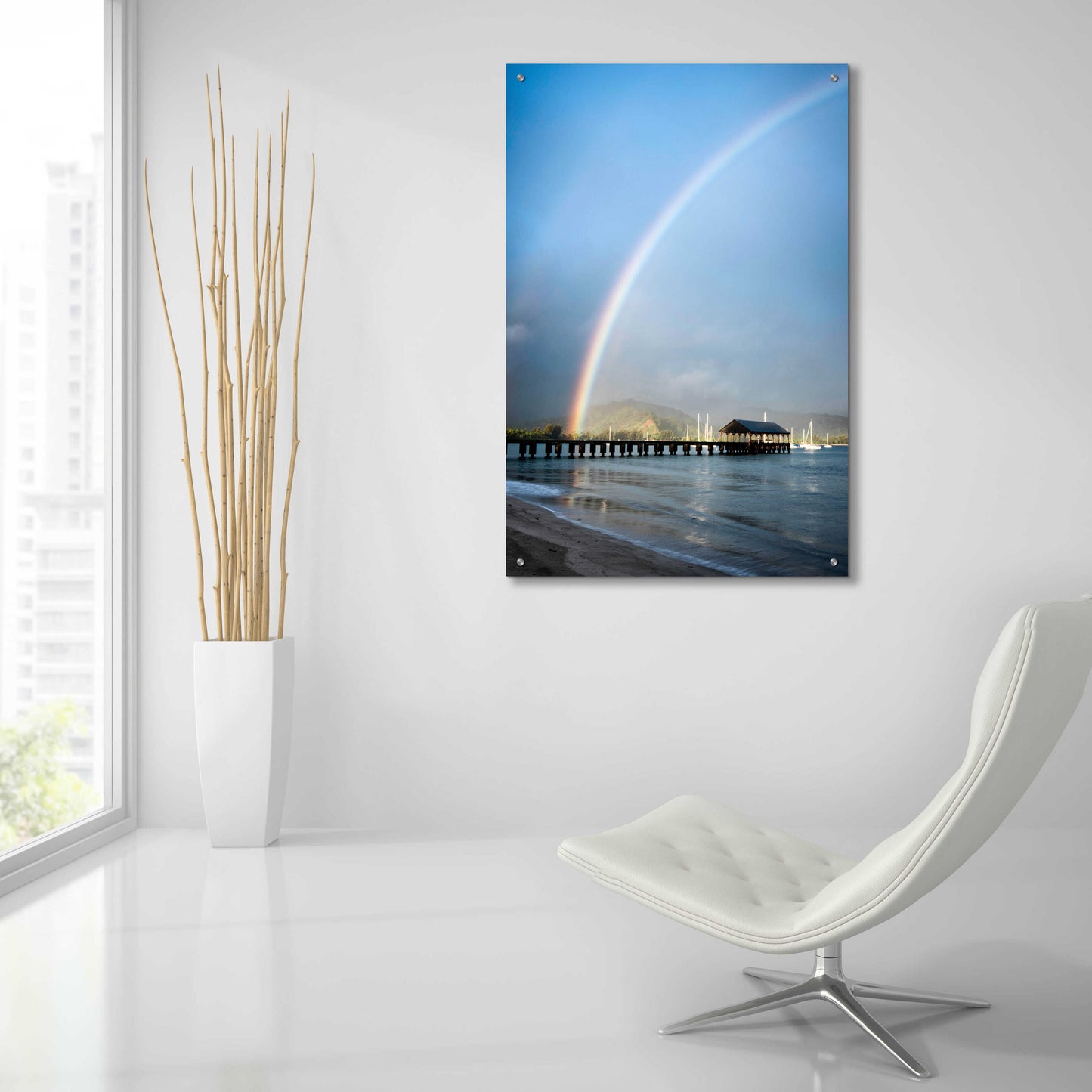 Epic Art 'Rainbows at Hanalei II' by Daniel Burt Acrylic Glass Wall Art,24x36