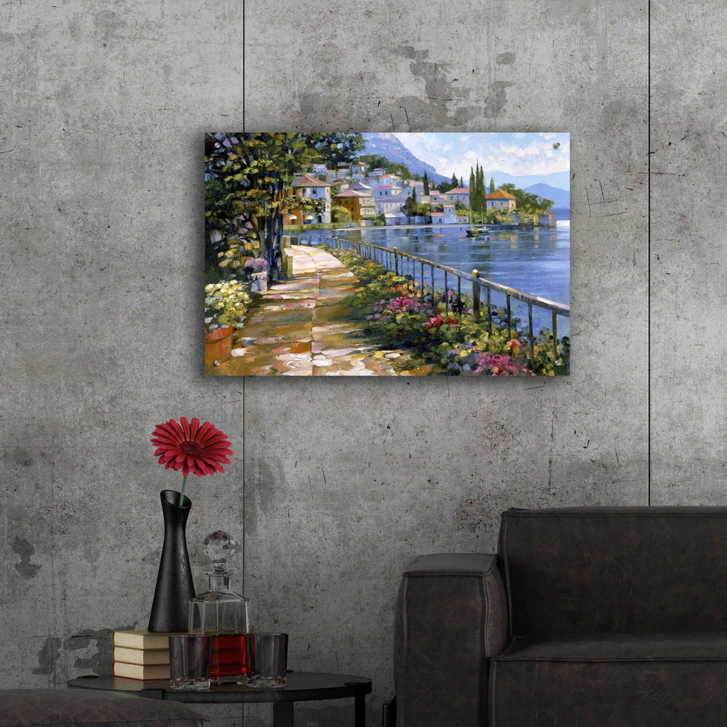 Epic Art 'Sunlit Stroll' by Howard Behrens Acrylic Glass Wall Art,36x24