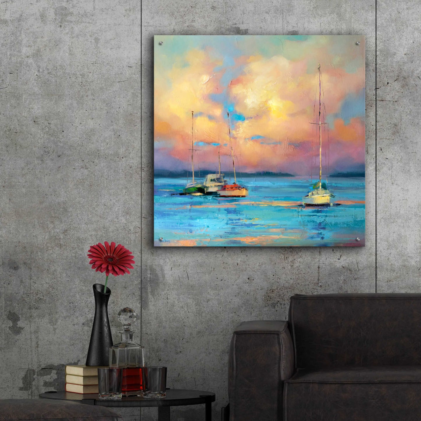 Epic Art 'After The Sailing Day' by Kasia Bruniany Acrylic Glass Wall Art,36x36