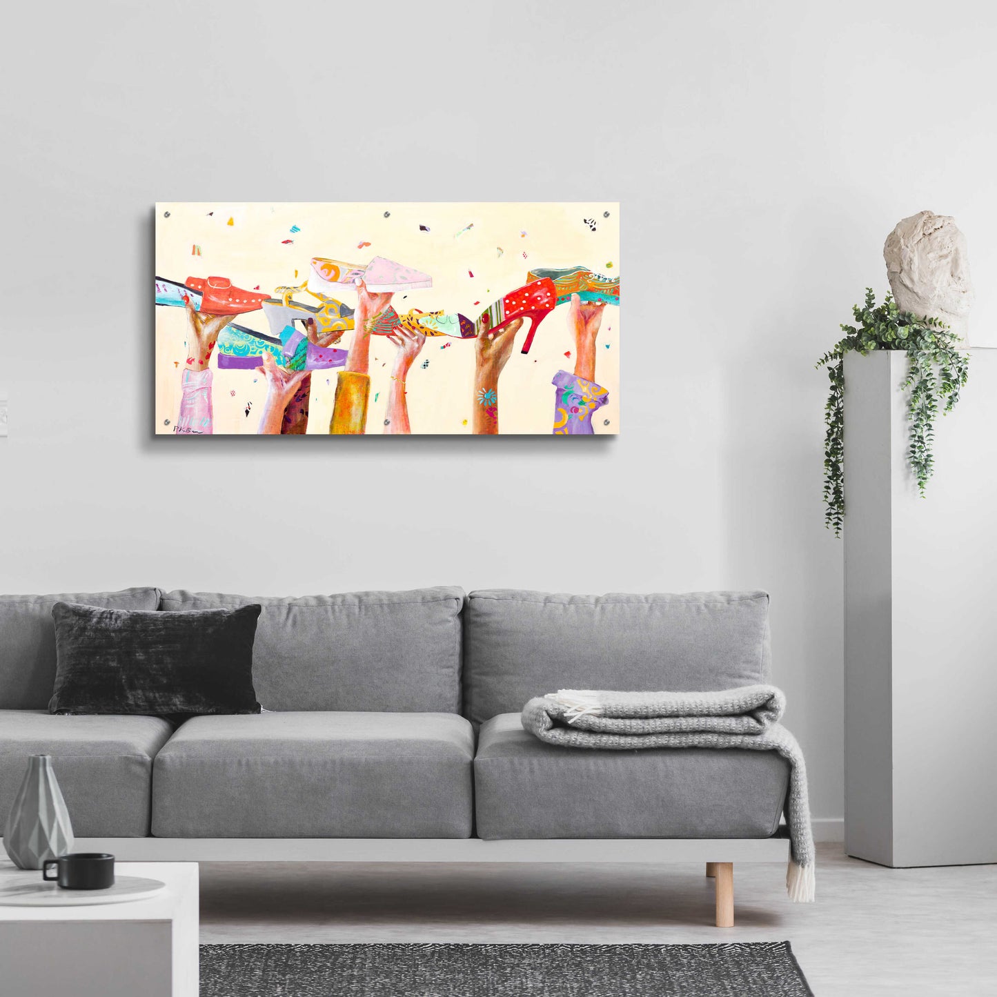 Epic Art 'We Stand Together' by Pamela K. Beer Acrylic Glass Wall Art,48x24