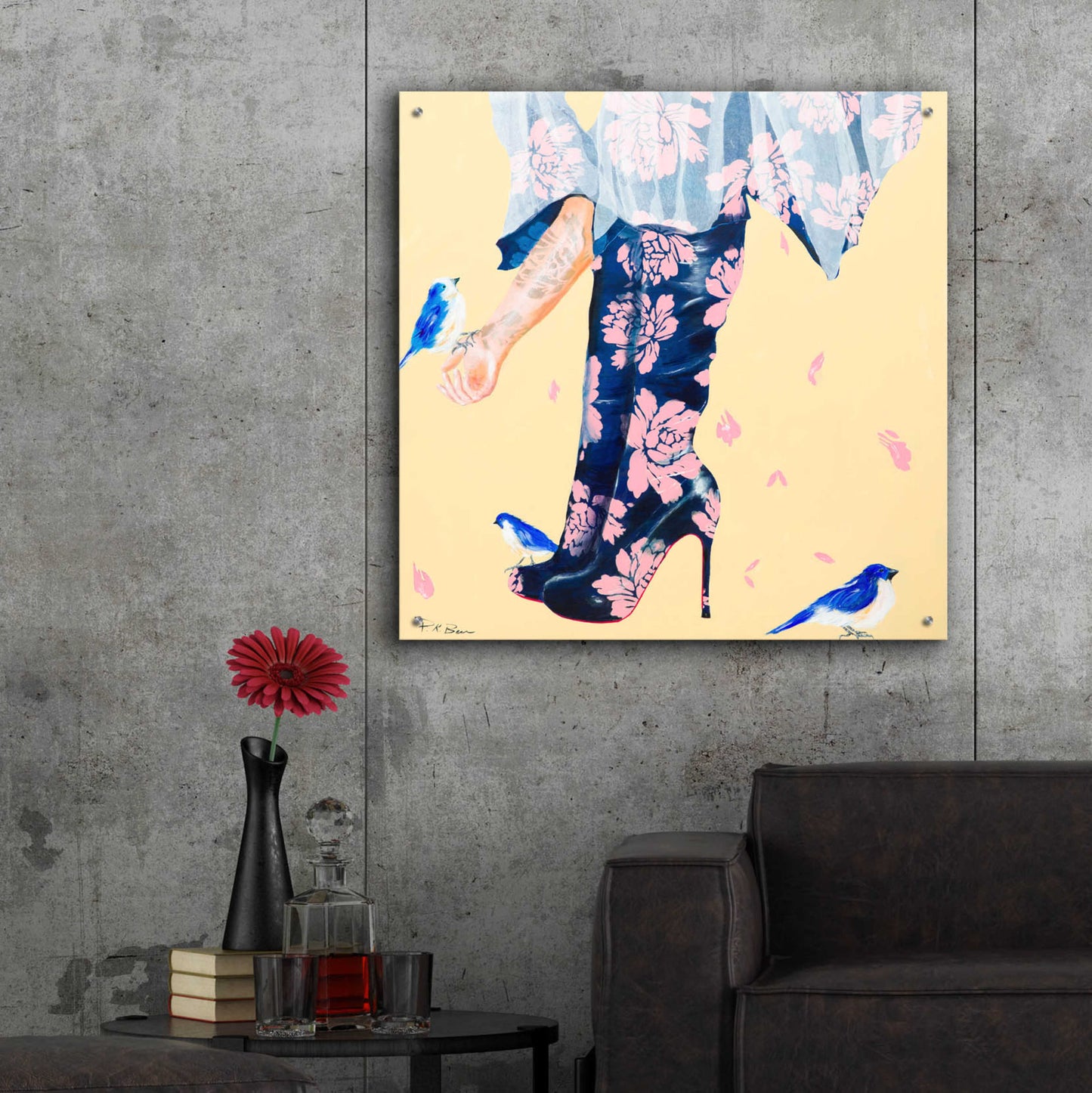Epic Art 'Her Best Friends' by Pamela K. Beer Acrylic Glass Wall Art,36x36