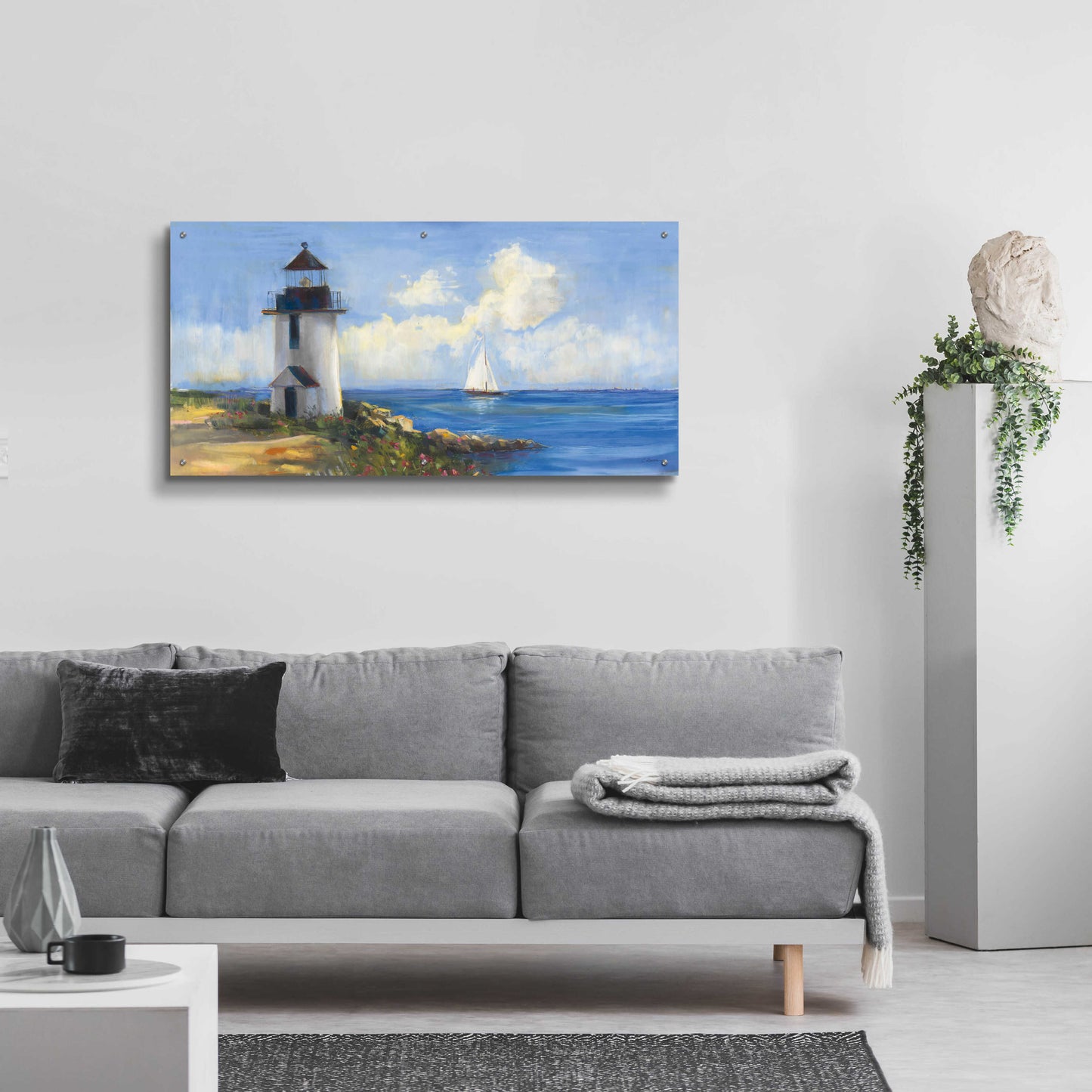 Epic Art 'Sunday Morning Sail V2' by Carol Rowan, Acrylic Glass Wall Art,48x24