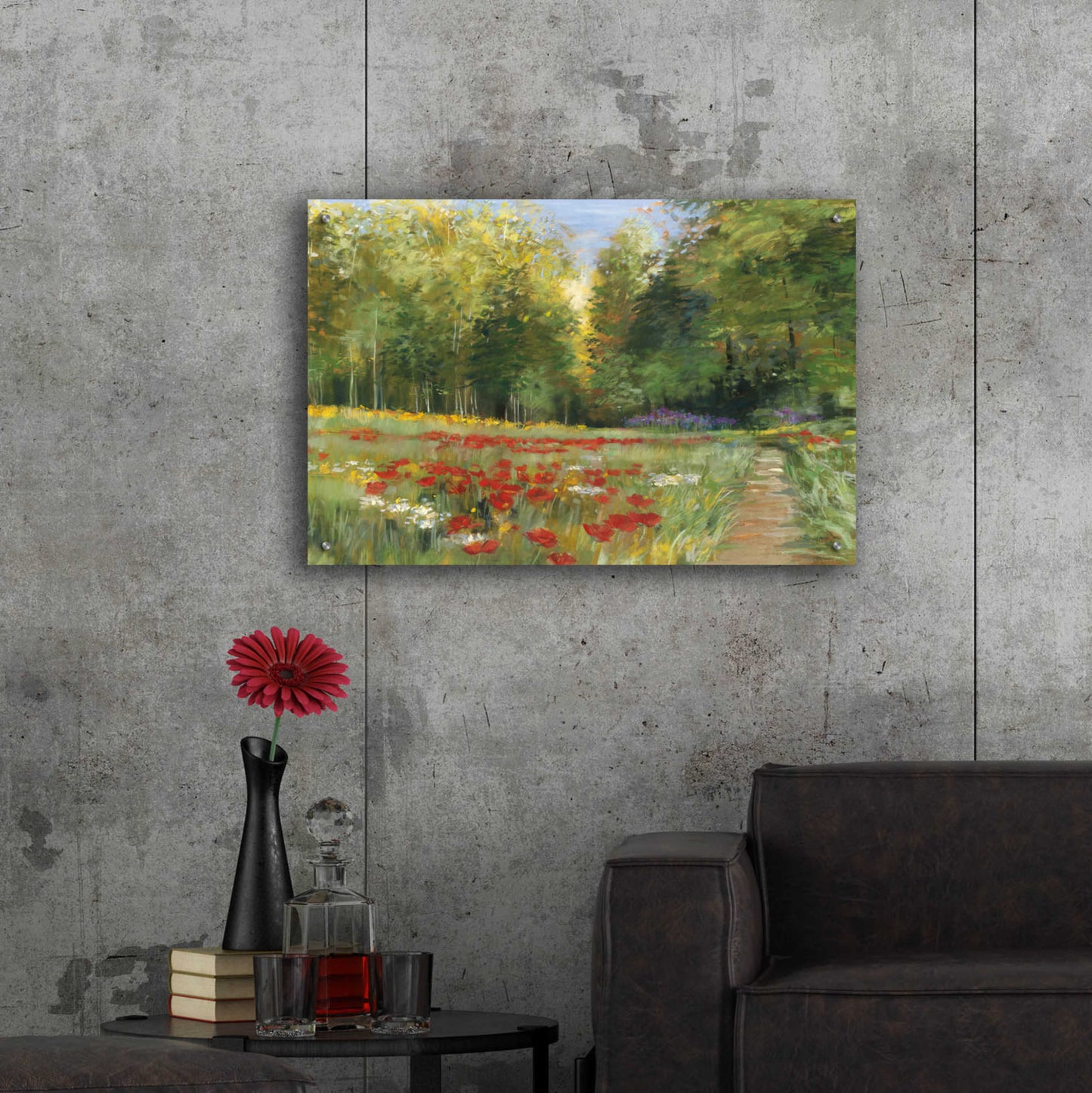 Epic Art 'Field Of Flowers Crop' by Carol Rowan, Acrylic Glass Wall Art,36x24
