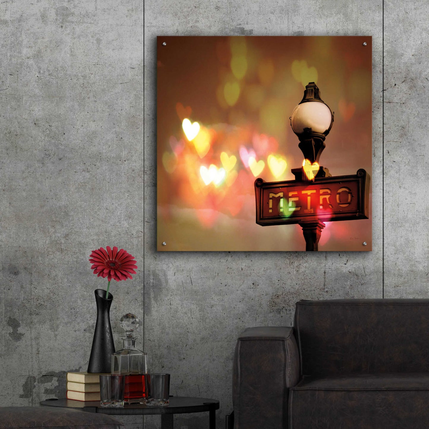 Epic Art 'Night Life Paris' by Keri Bevan, Acrylic Glass Wall Art,36x36