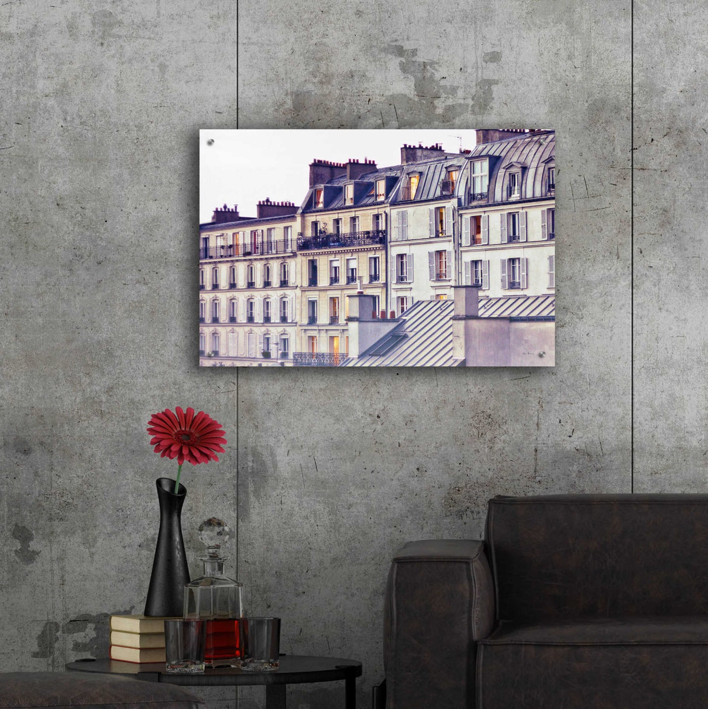 Epic Art 'Bon Nuit Paris' by Keri Bevan, Acrylic Glass Wall Art,36x24