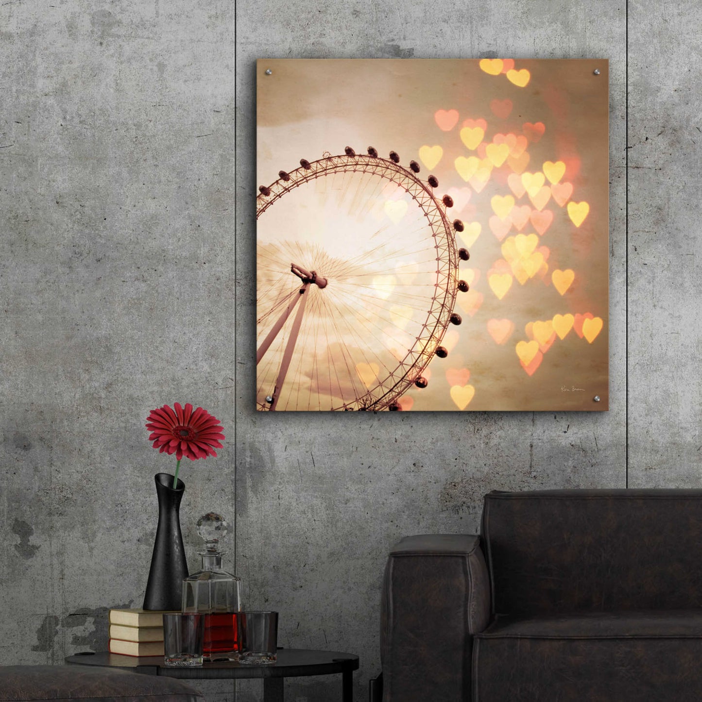 Epic Art 'In Love With London' by Keri Bevan, Acrylic Glass Wall Art,36x36