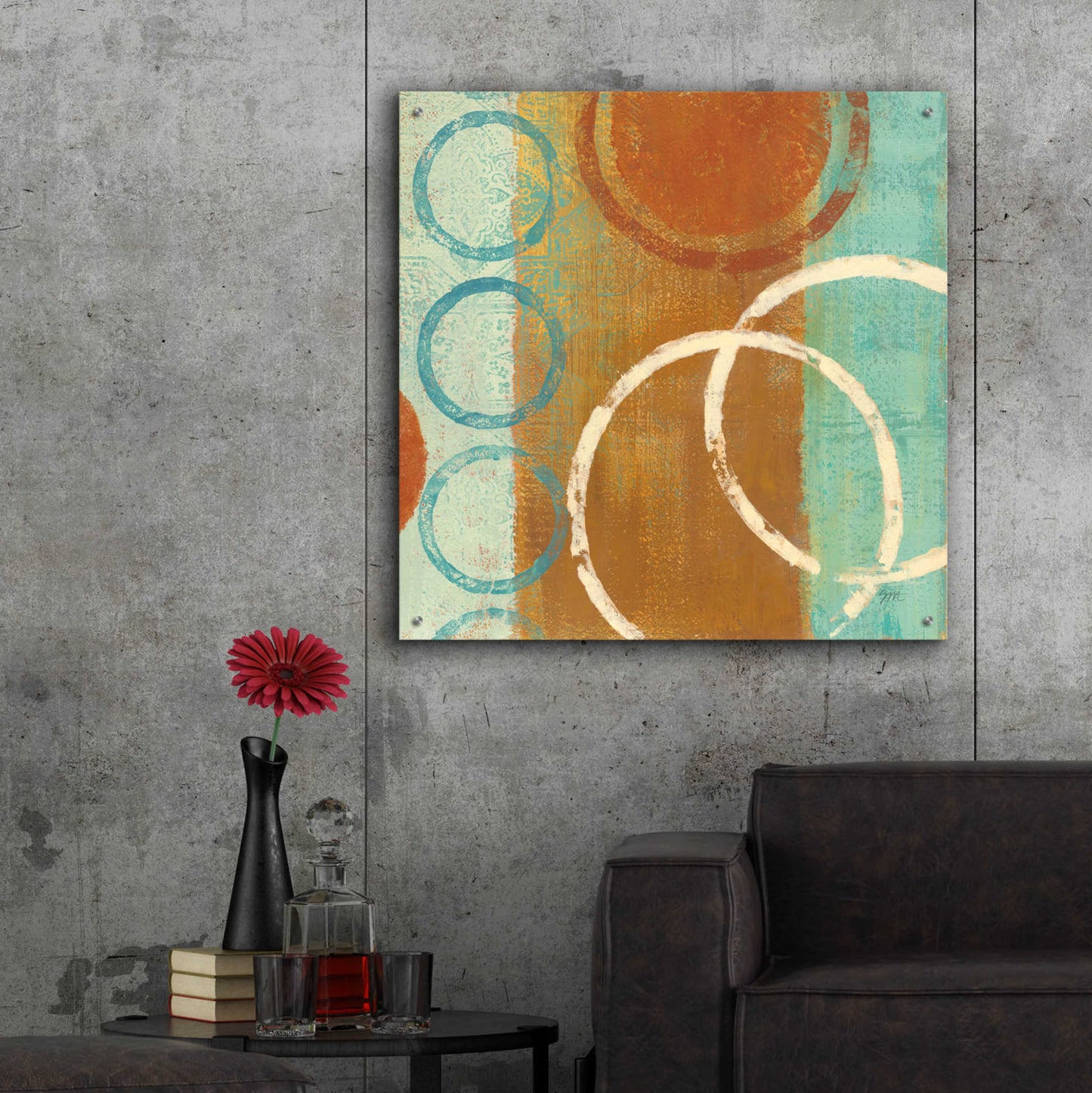 Epic Art 'Abstract of Circles' by Studio Mousseau, Acrylic Glass Wall Art,36x36