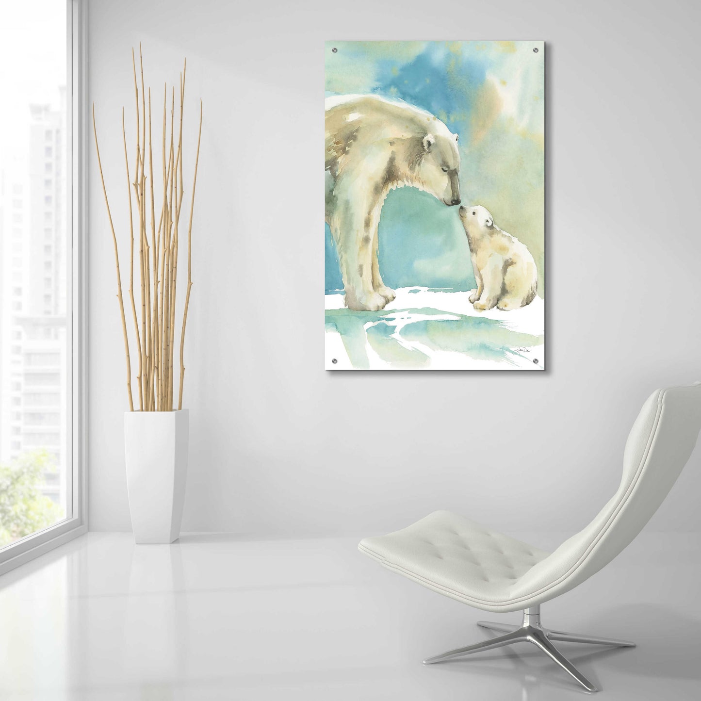 Epic Art 'Polar Bear Love' by Katrina Pete, Acrylic Glass Wall Art,24x36