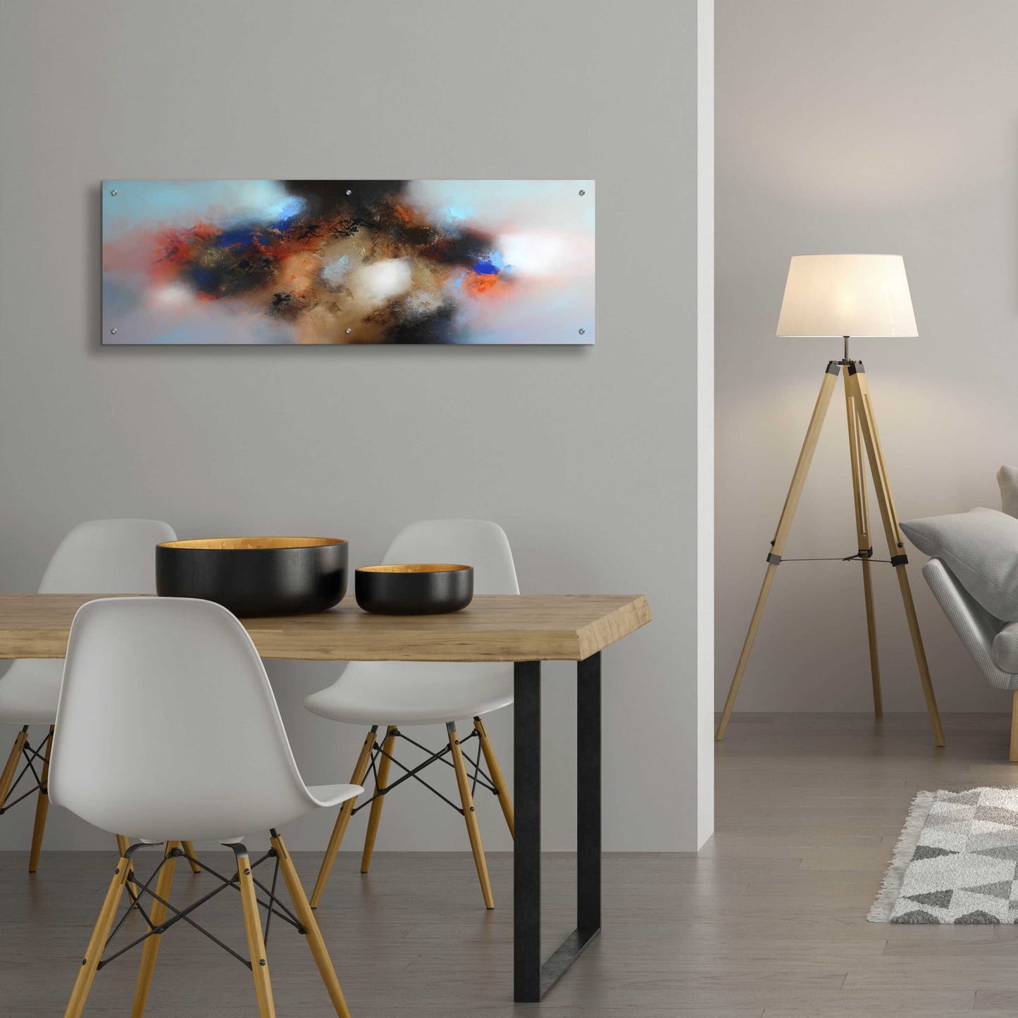 Epic Art 'Into the blue' by Eelco Maan, Acrylic Glass Wall Art,48x16