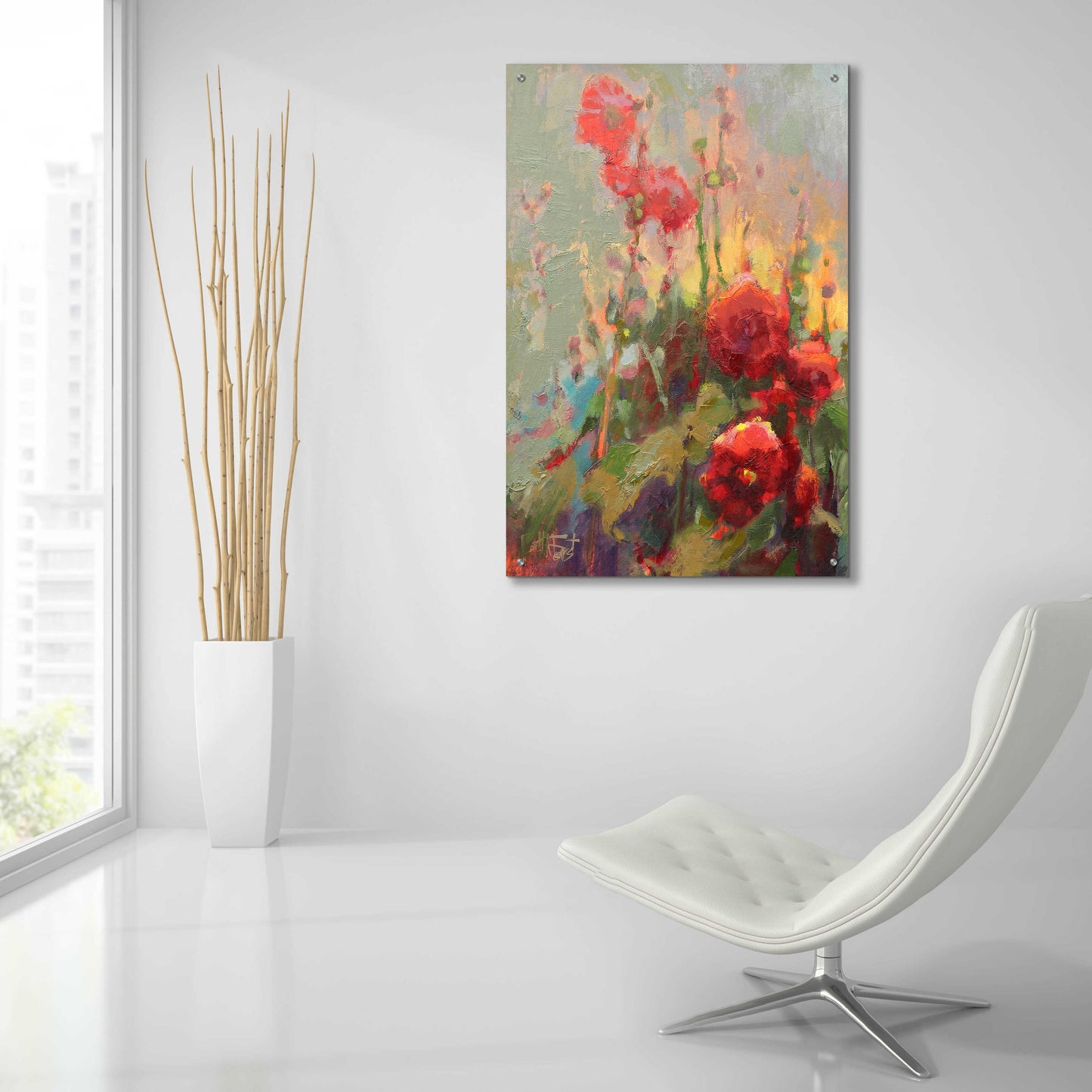 Epic Art 'Hannah’s Cherry Bomb' by Beth Forst, Acrylic Glass Wall Art,24x36
