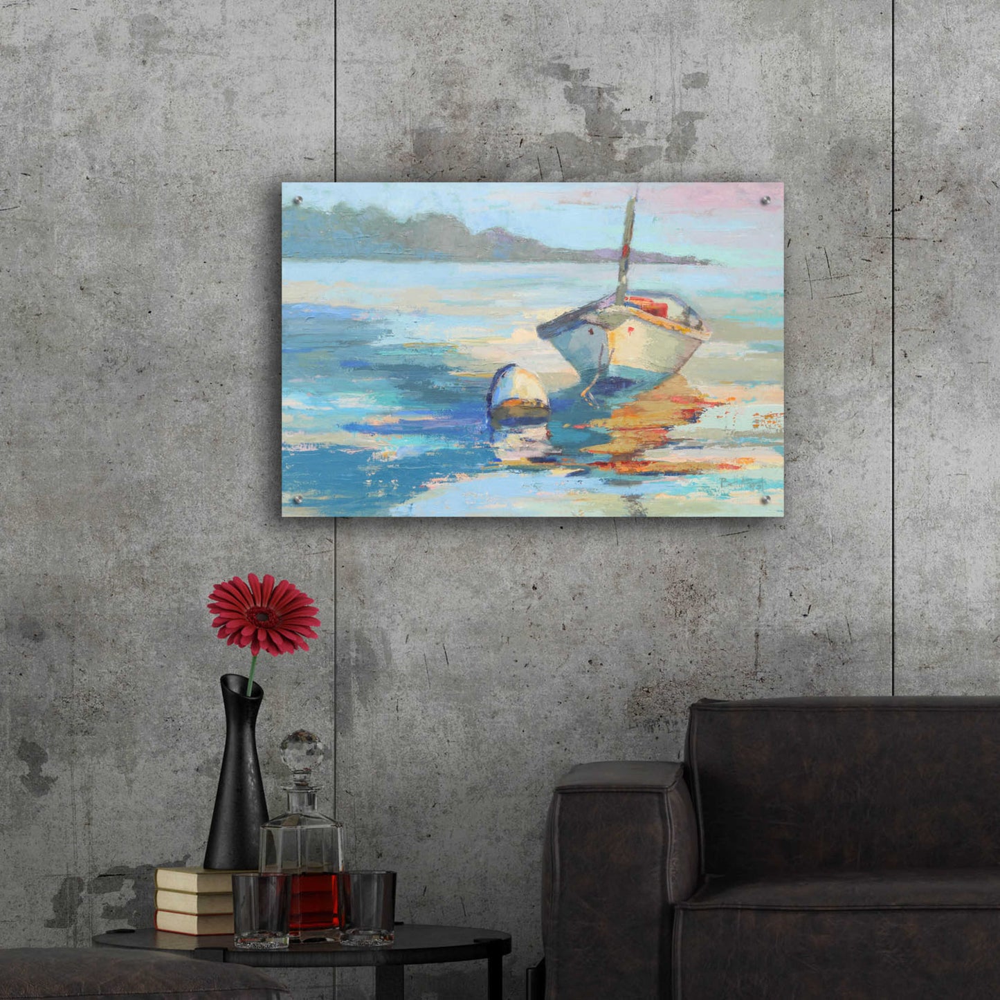 Epic Art 'Monhegan Island Taxi' by Beth Forst, Acrylic Glass Wall Art,36x24