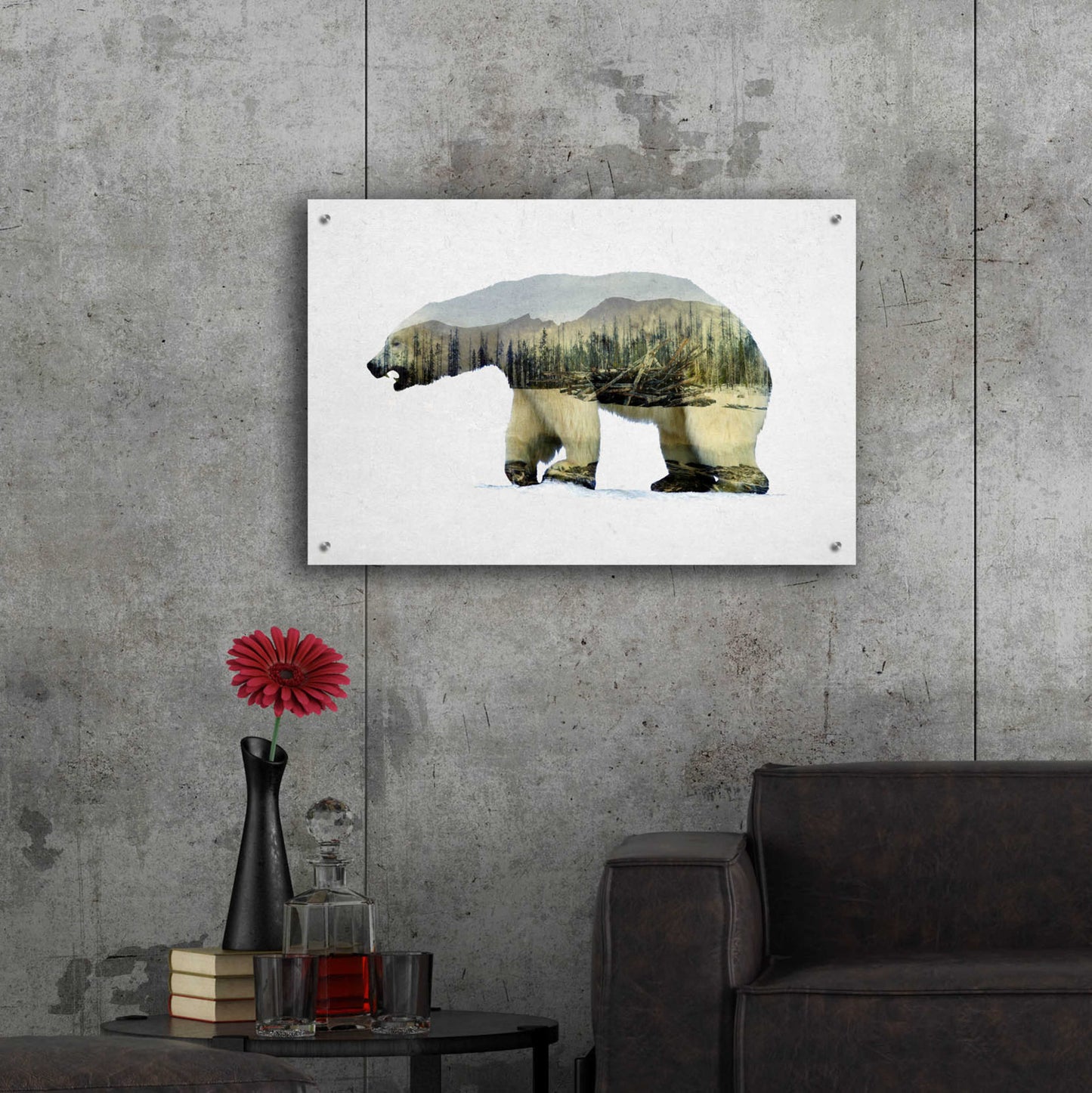Epic Art 'Arctic Polar Bear' by Davies Babies, Acrylic Glass Wall Art,36x24