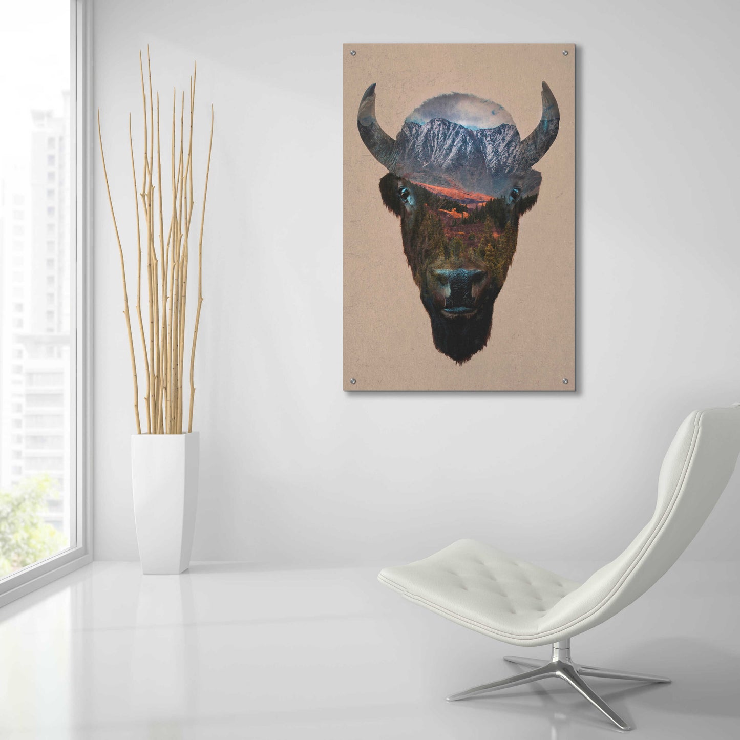 Epic Art 'Bison Peak' by Davies Babies, Acrylic Glass Wall Art,24x36