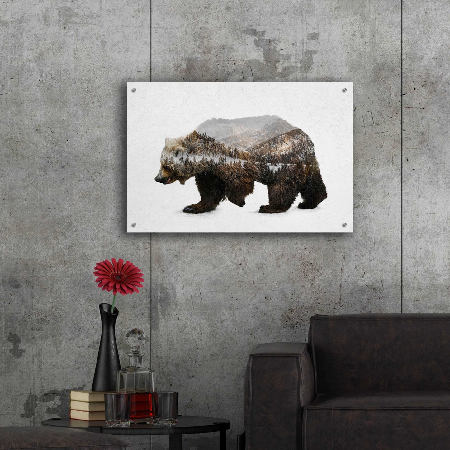 Epic Art 'The Kodiak Brown Bear' by Davies Babies, Acrylic Glass Wall Art,36x24