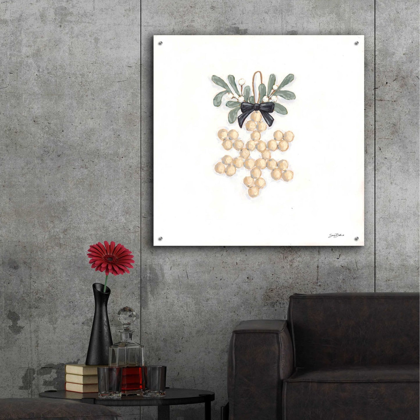 Epic Art 'Farmhouse Ornament II ' by Sara Baker, Acrylic Glass Wall Art,36x36