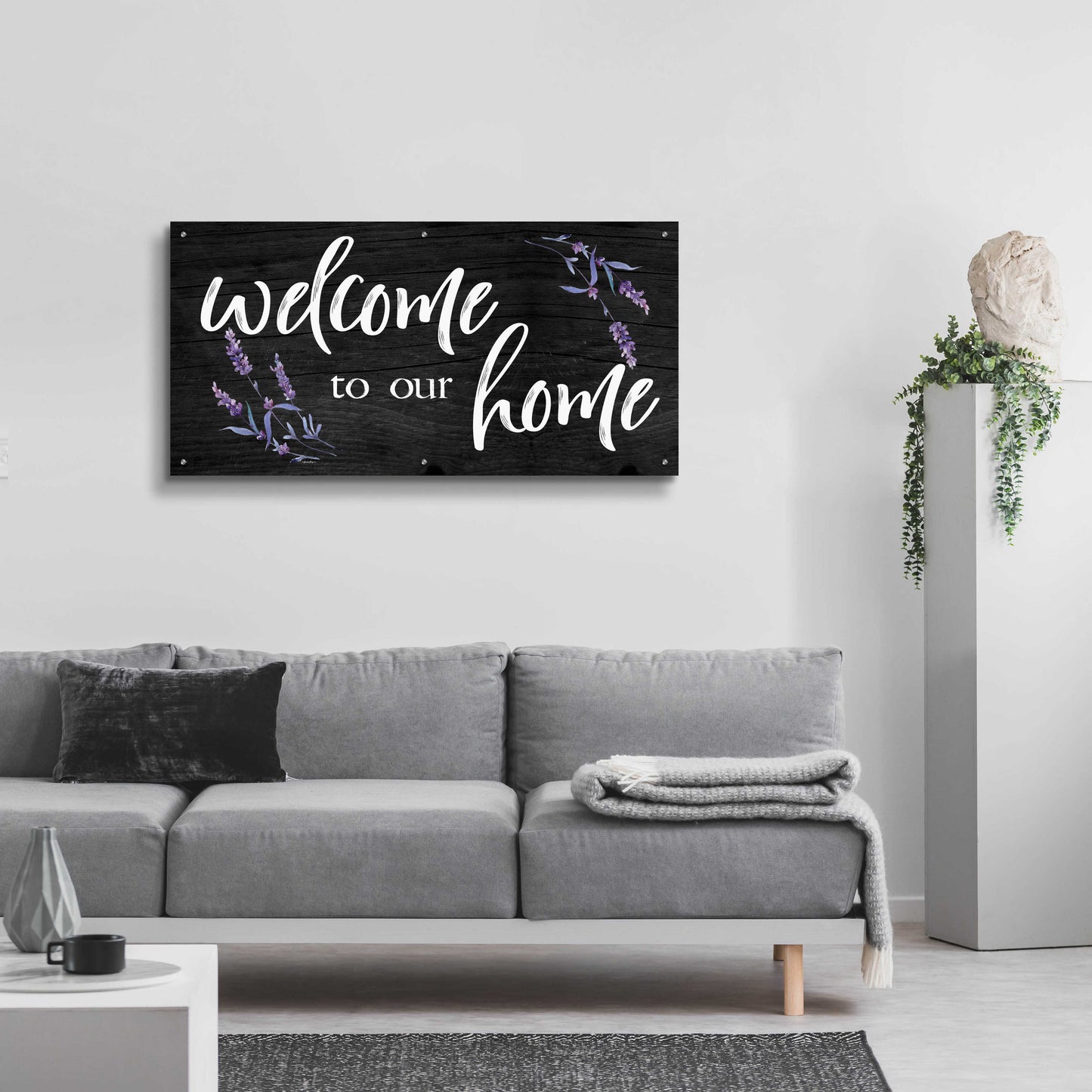 Epic Art 'Welcome to Our Home ' by Susie Boyer, Acrylic Glass Wall Art,48x24