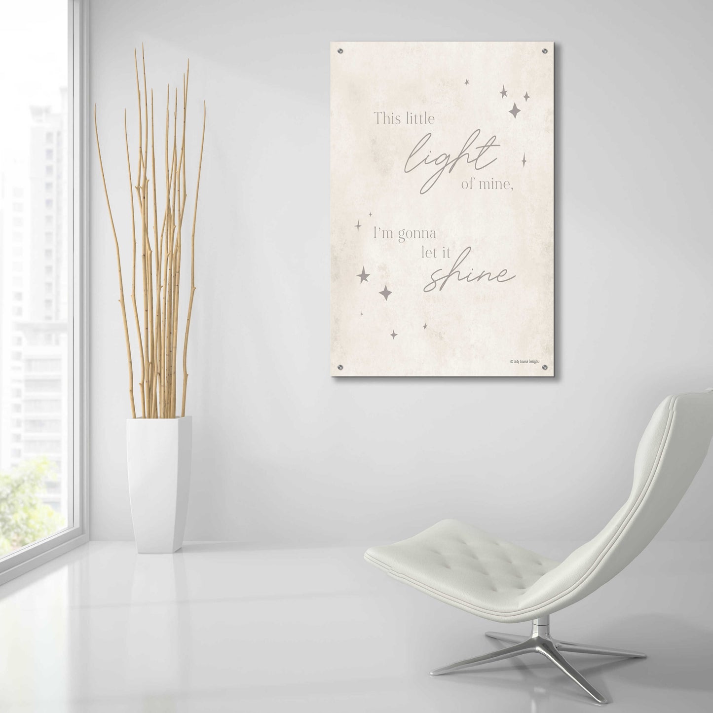 Epic Art 'Let Your Light Shine ' by Lady Louise Designs, Acrylic Glass Wall Art,24x36