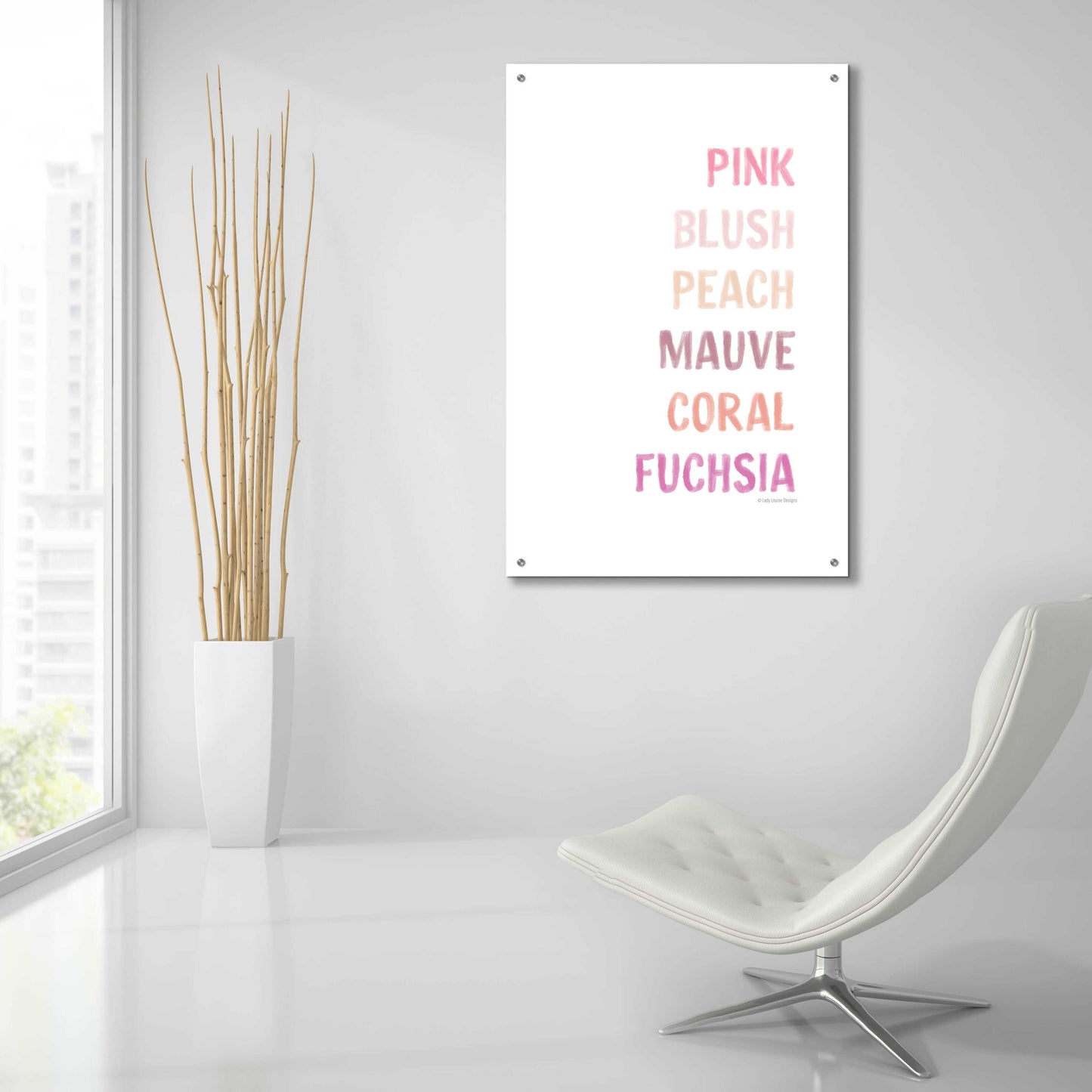 Epic Art 'Makeup Colors ' by Lady Louise Designs, Acrylic Glass Wall Art,24x36