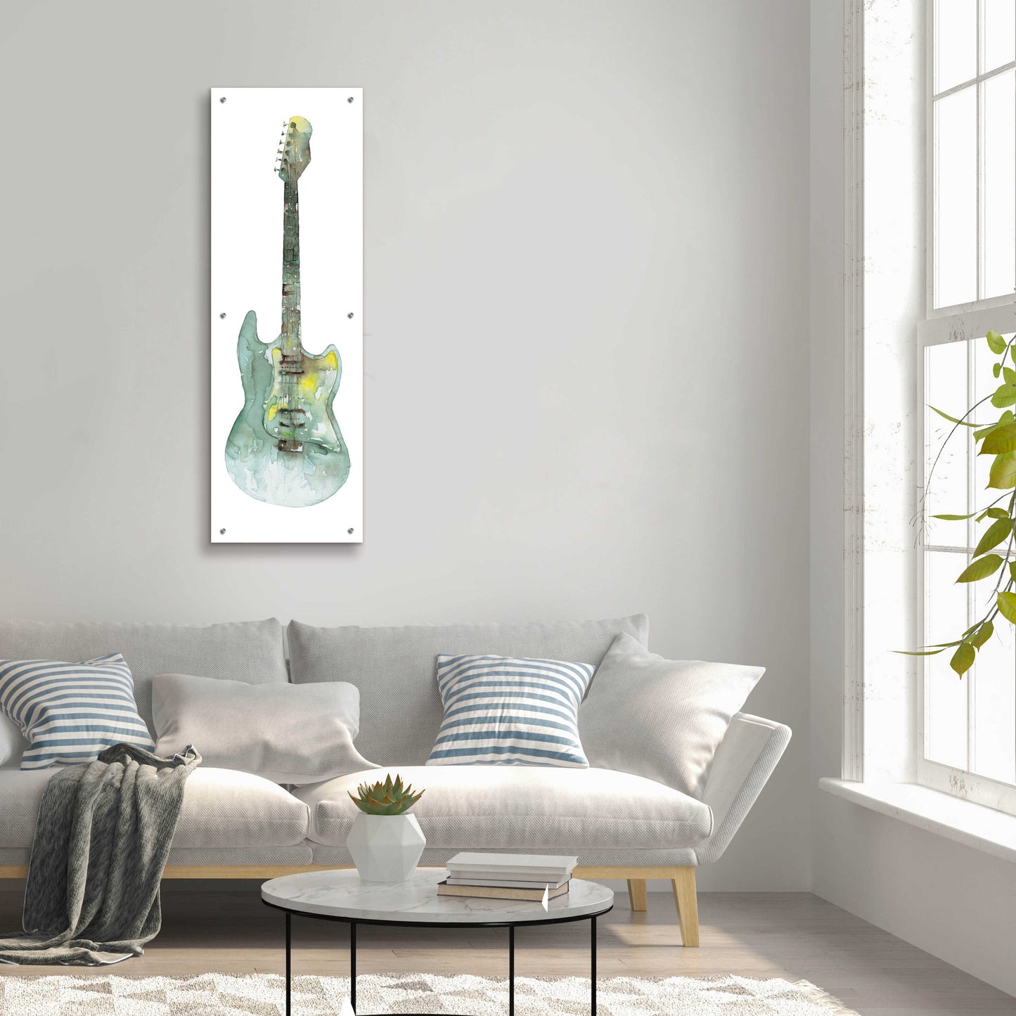Epic Art 'Green Rocker' by Cloverfield & Co, Acrylic Glass Wall Art,16x48