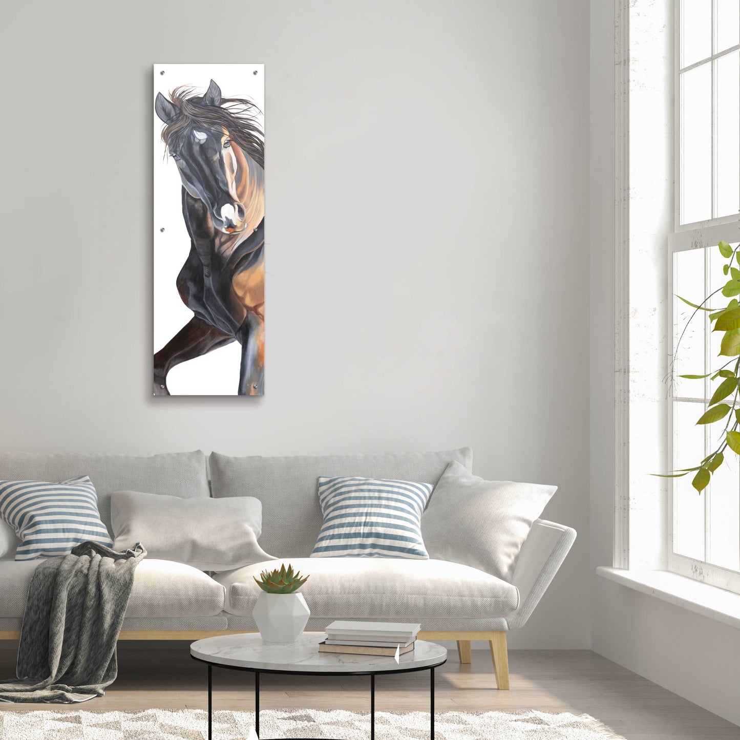 Epic Art 'Fancy Girl' by Diane Fifer, Acrylic Glass Wall Art,16x48
