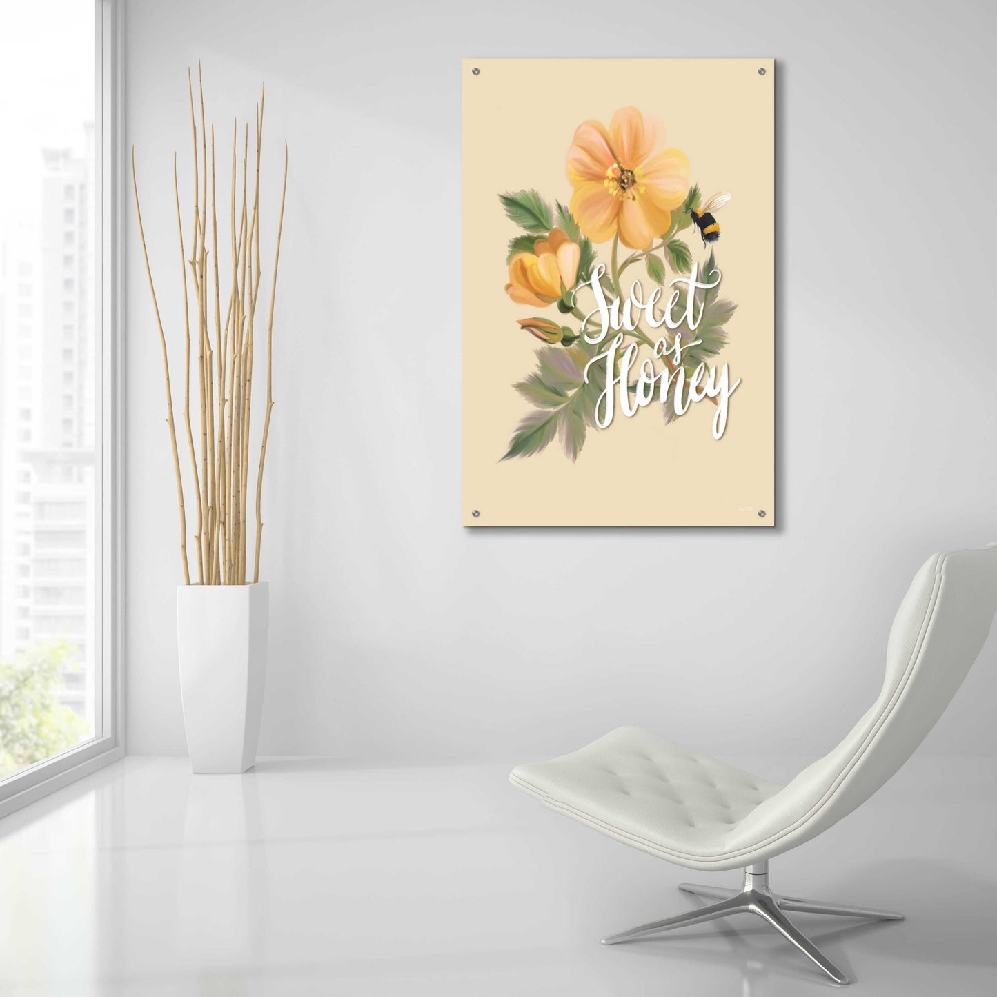 Epic Art 'Sweet as Honey ' by House Fenway, Acrylic Glass Wall Art,24x36