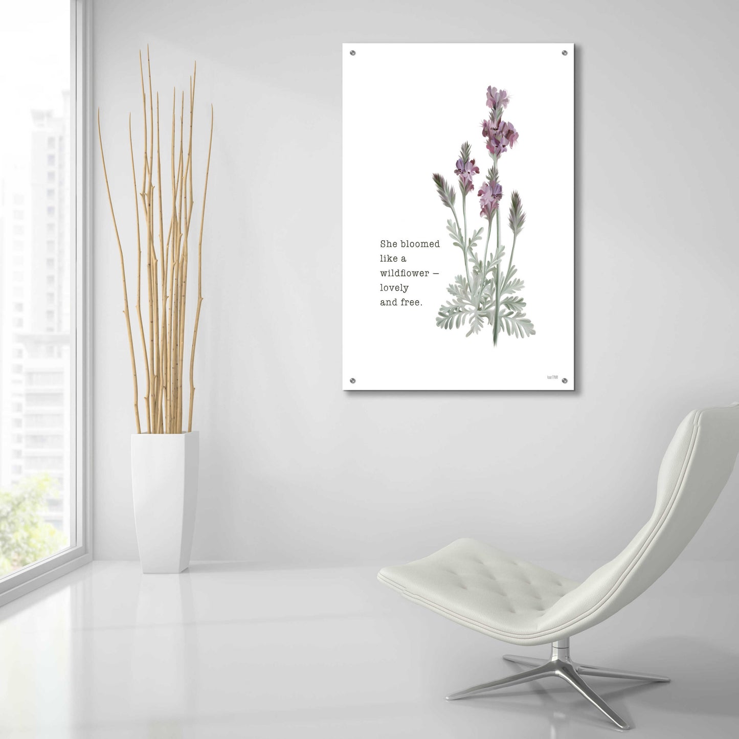 Epic Art 'Lovely and Free ' by House Fenway, Acrylic Glass Wall Art,24x36