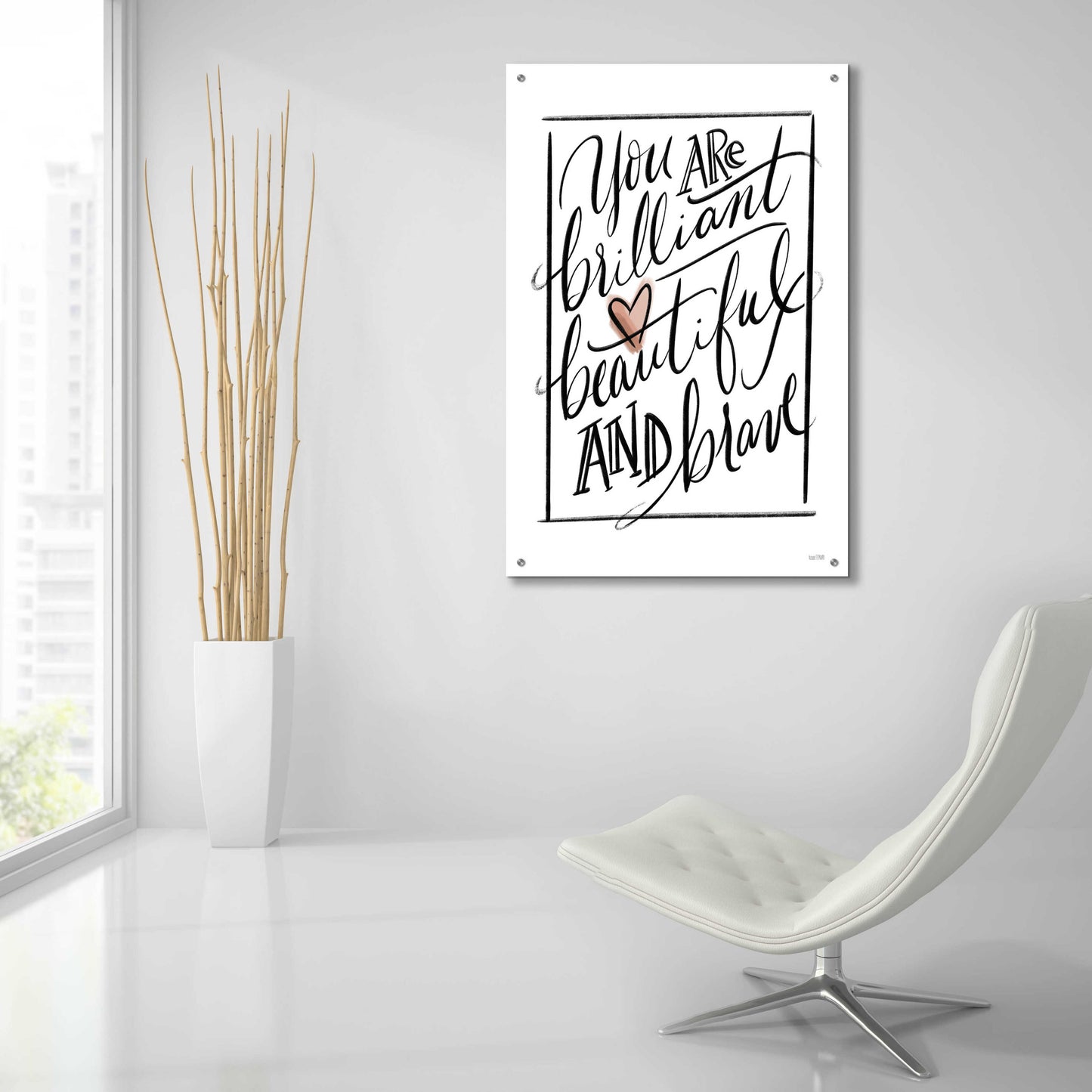 Epic Art 'You Are Brilliant ' by House Fenway, Acrylic Glass Wall Art,24x36