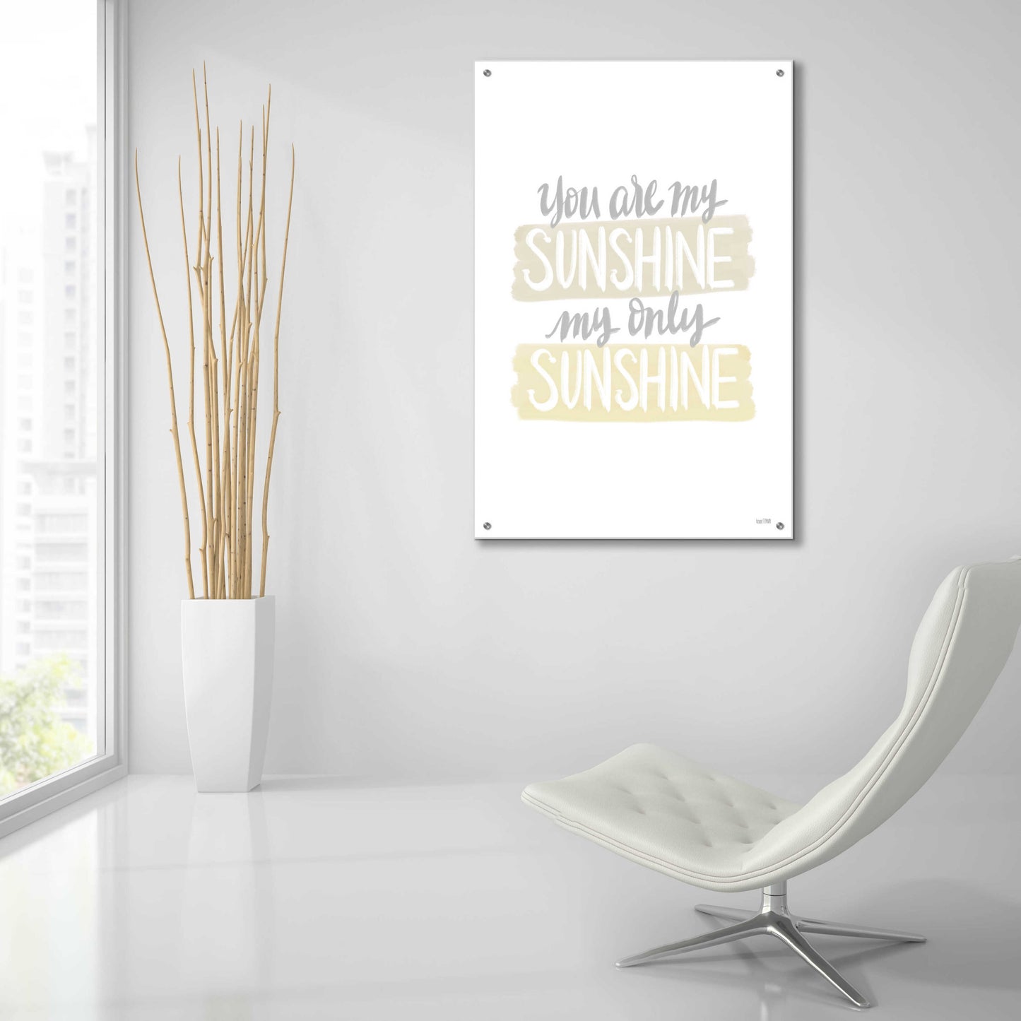 Epic Art 'You Are My Sunshine ' by House Fenway, Acrylic Glass Wall Art,24x36