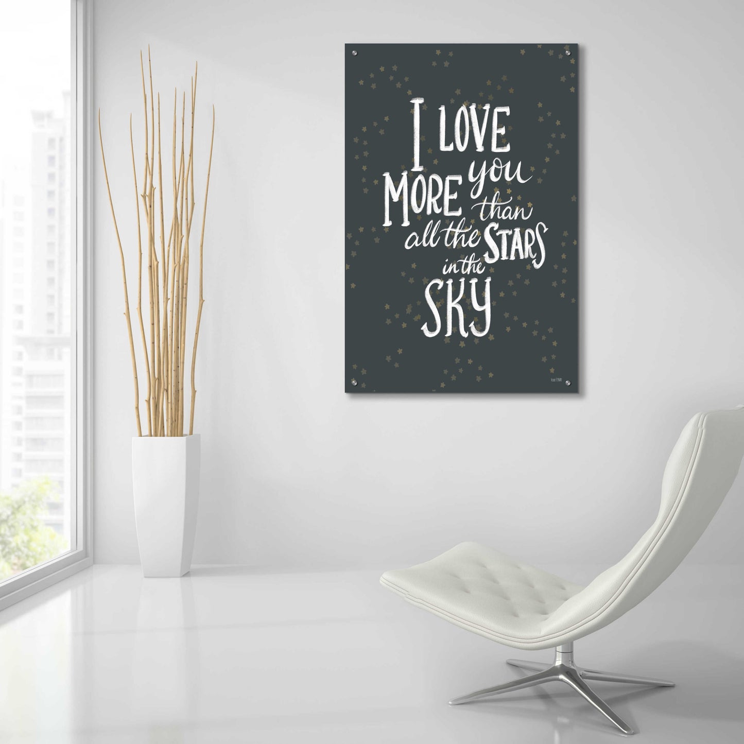 Epic Art 'I Love You More ' by House Fenway, Acrylic Glass Wall Art,24x36