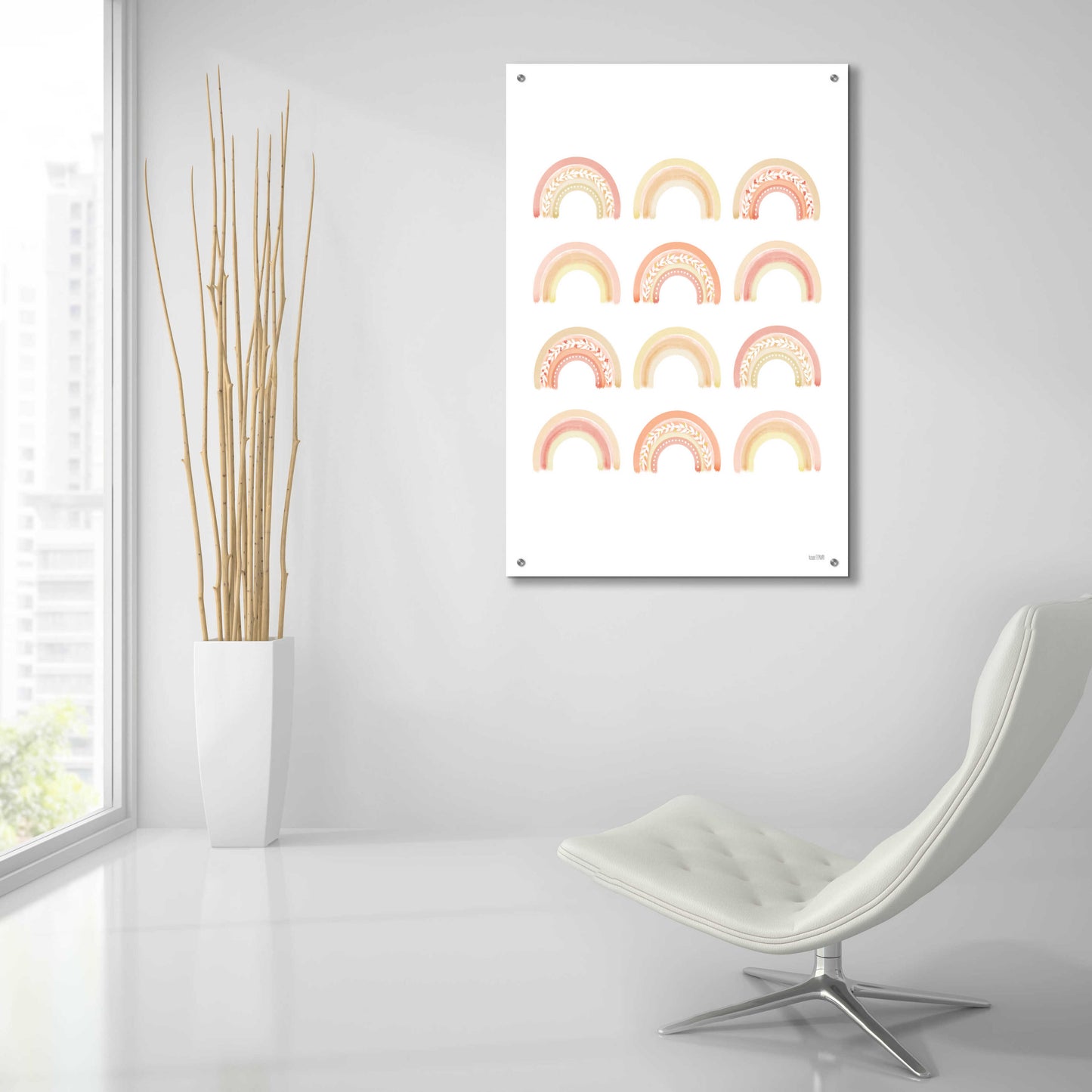 Epic Art 'Follow Your Dreams Rainbows ' by House Fenway, Acrylic Glass Wall Art,24x36