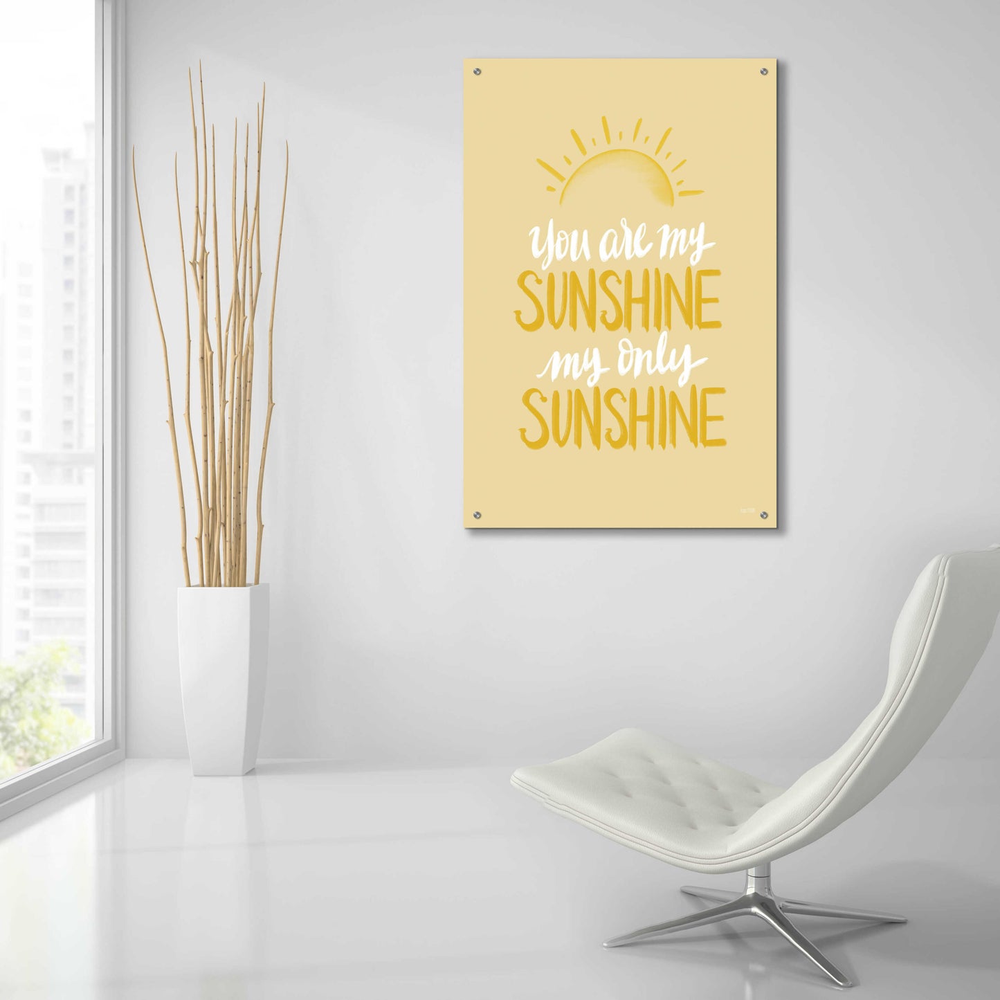 Epic Art 'You Are My Sunshine ' by House Fenway, Acrylic Glass Wall Art,24x36