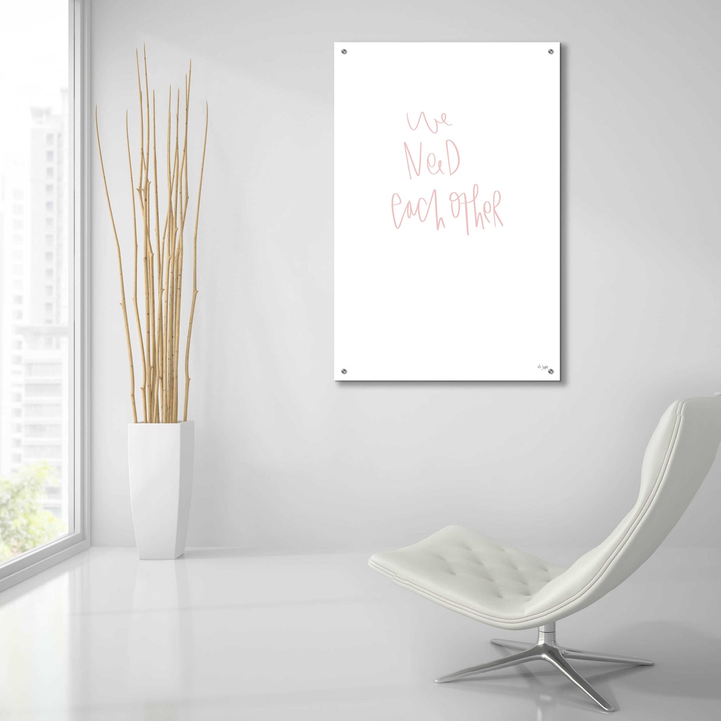 Epic Art 'We Need Each Other' by Jaxn Blvd., Acrylic Glass Wall Art,24x36