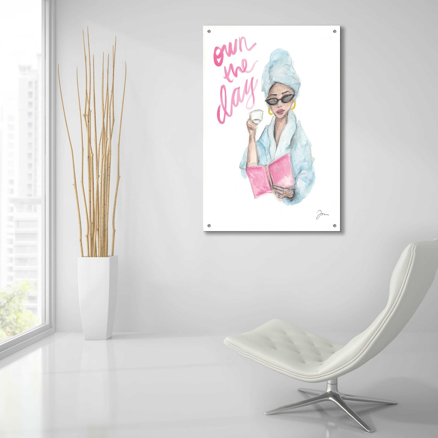 Epic Art 'Own the Day ' by Jessica Mingo, Acrylic Glass Wall Art,24x36