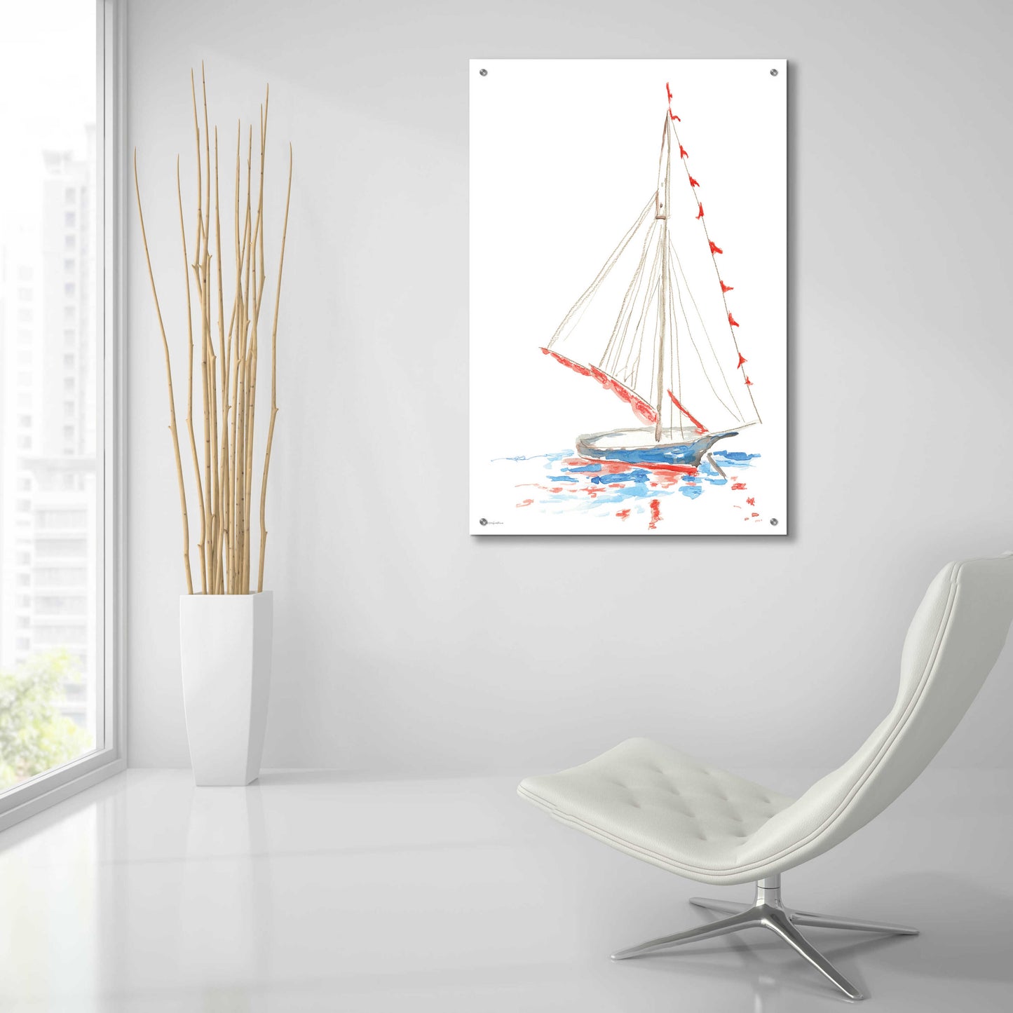 Epic Art 'Boat Parade' by Kamdon Kreations, Acrylic Glass Wall Art,24x36
