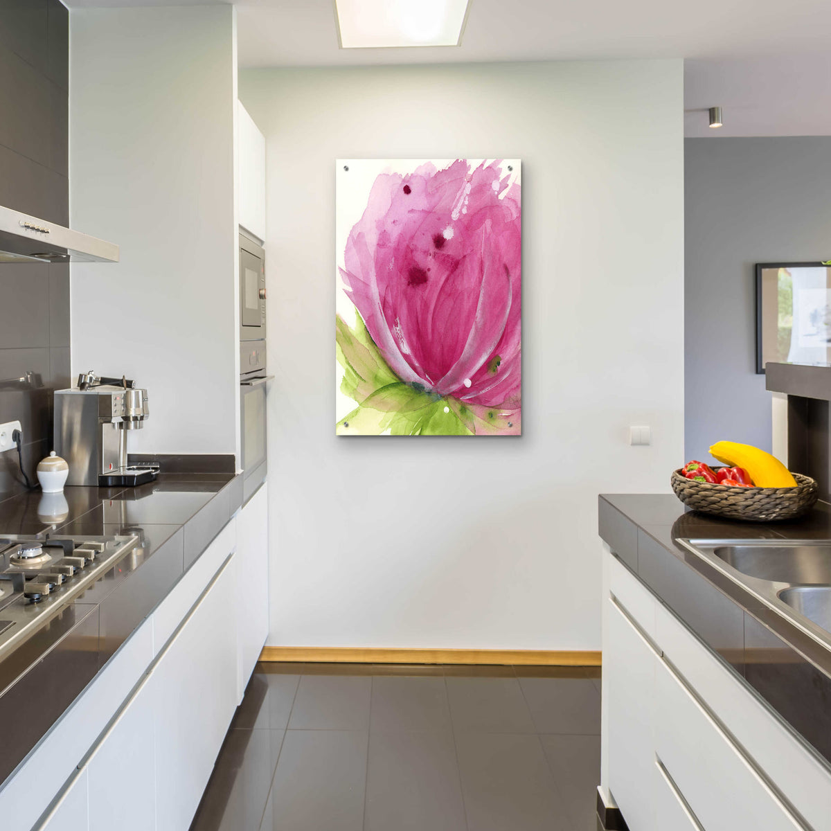 Epic Art 'Pink' by Dawn Derman, Acrylic Glass Wall Art,24x36