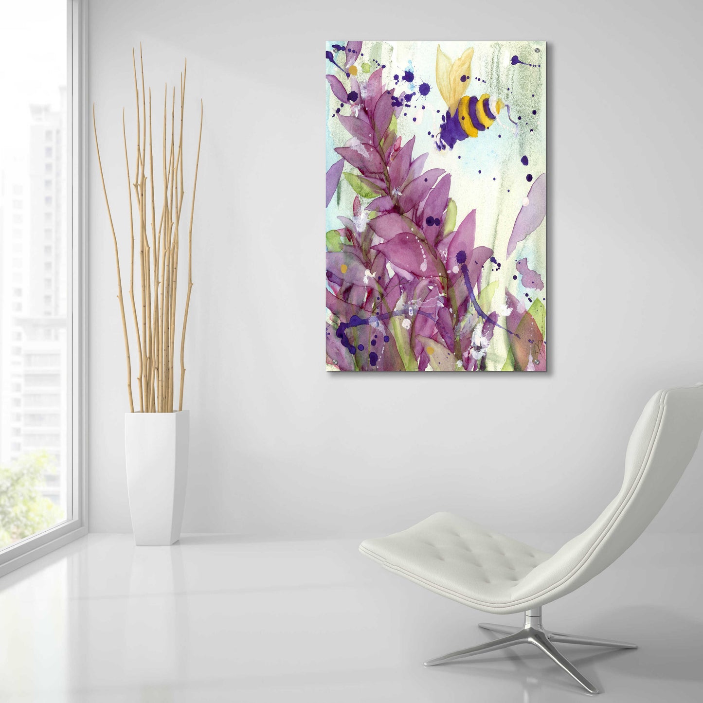 Epic Art 'Pollinator' by Dawn Derman, Acrylic Glass Wall Art,24x36