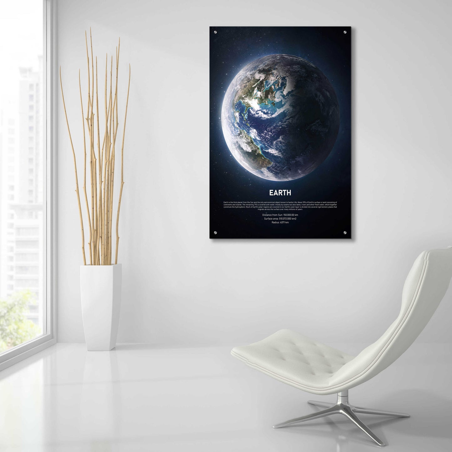 Epic Art 'Earth' by Design Fabrikken, Acrylic Glass Wall Art,24x36