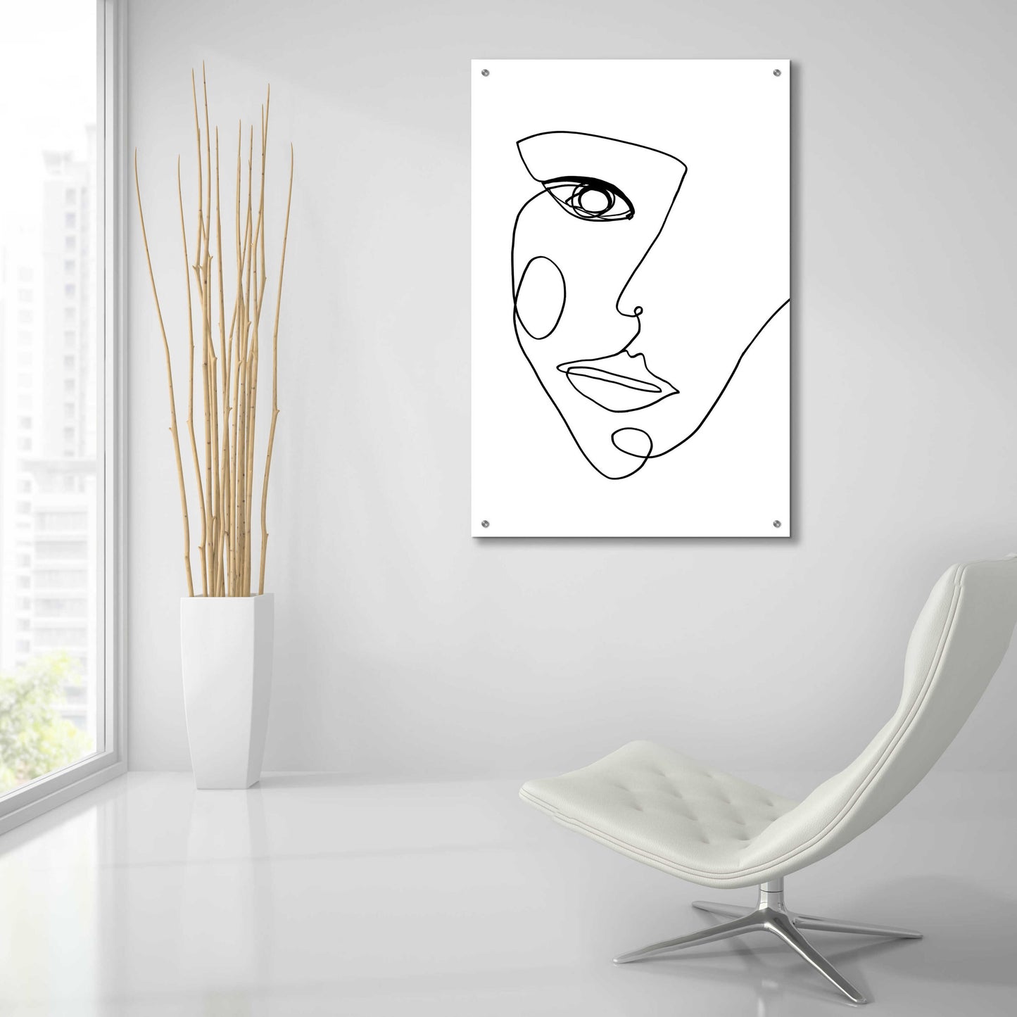 Epic Art 'Face Line 2' by Design Fabrikken, Acrylic Glass Wall Art,24x36