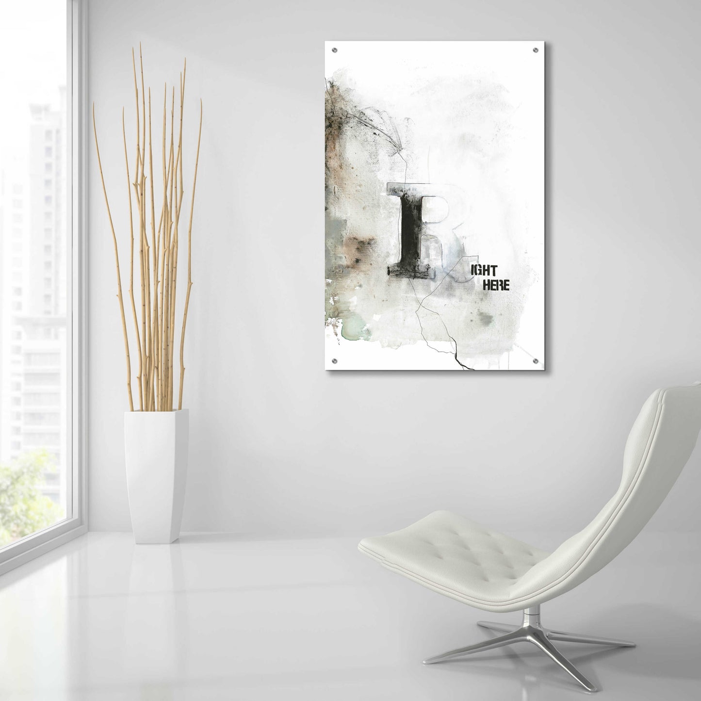 Epic Art 'Right Here' by Design Fabrikken, Acrylic Glass Wall Art,24x36