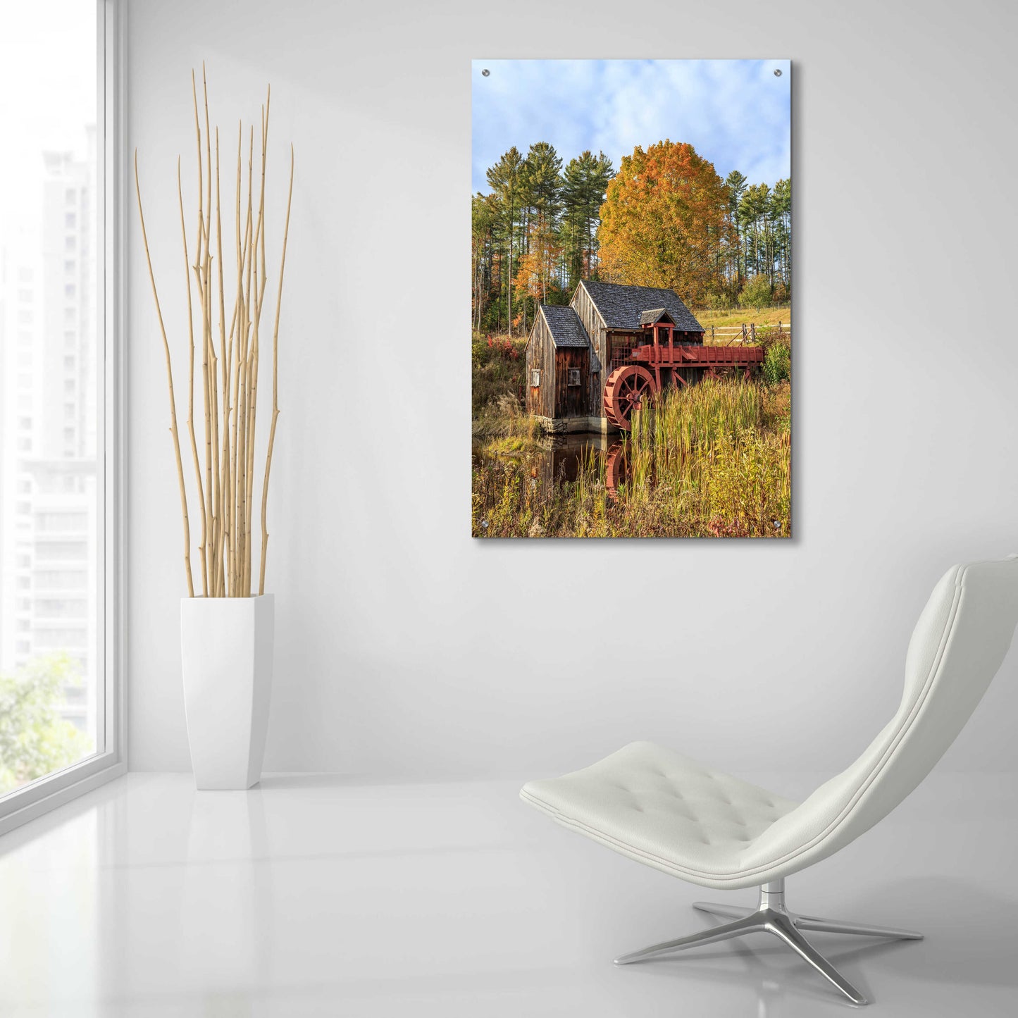 Epic Art 'Grist Mill' by Edward M. Fielding, Acrylic Glass Wall Art,24x36