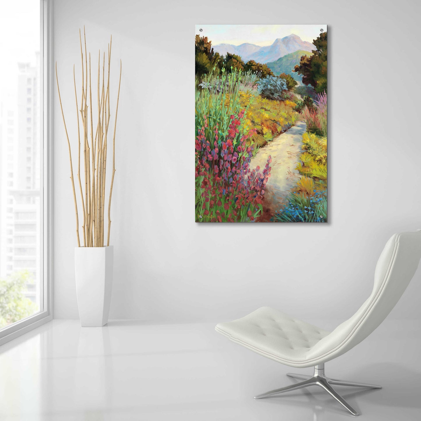Epic Art 'Garden Path' by Ellie Freudenstein, Acrylic Glass Wall Art,24x36