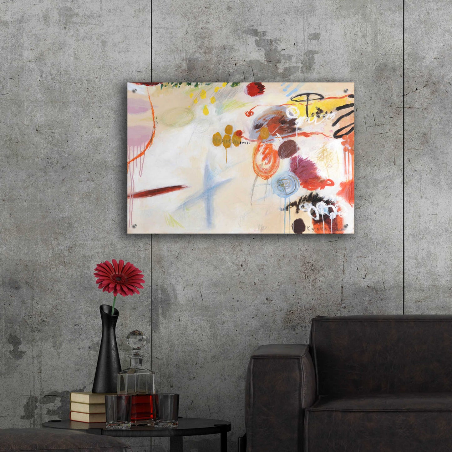 Epic Art 'Catching Bubbles' by Kyoko Fischer, Acrylic Glass Wall Art,36x24