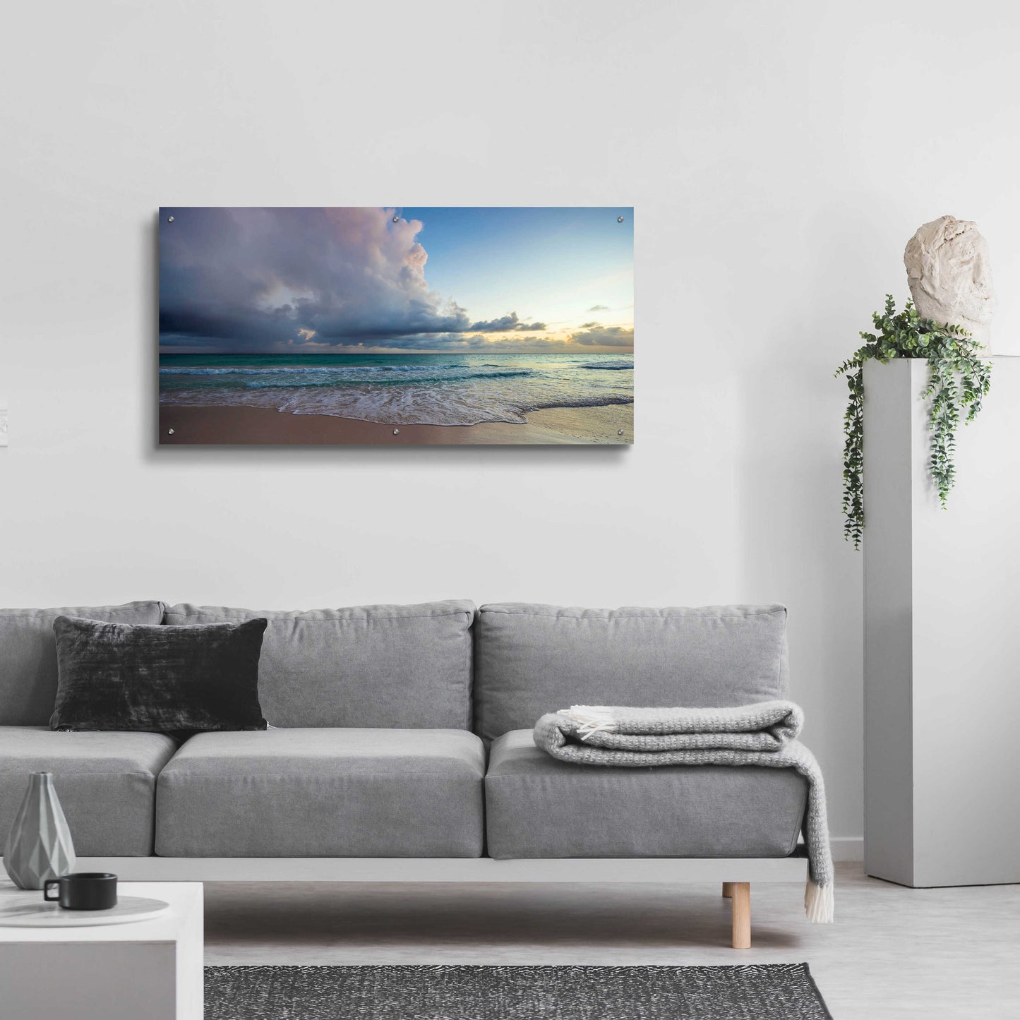 Epic Art 'First Sunset in Paradise' by Lizzy Davis, Acrylic Glass Wall Art,48x24